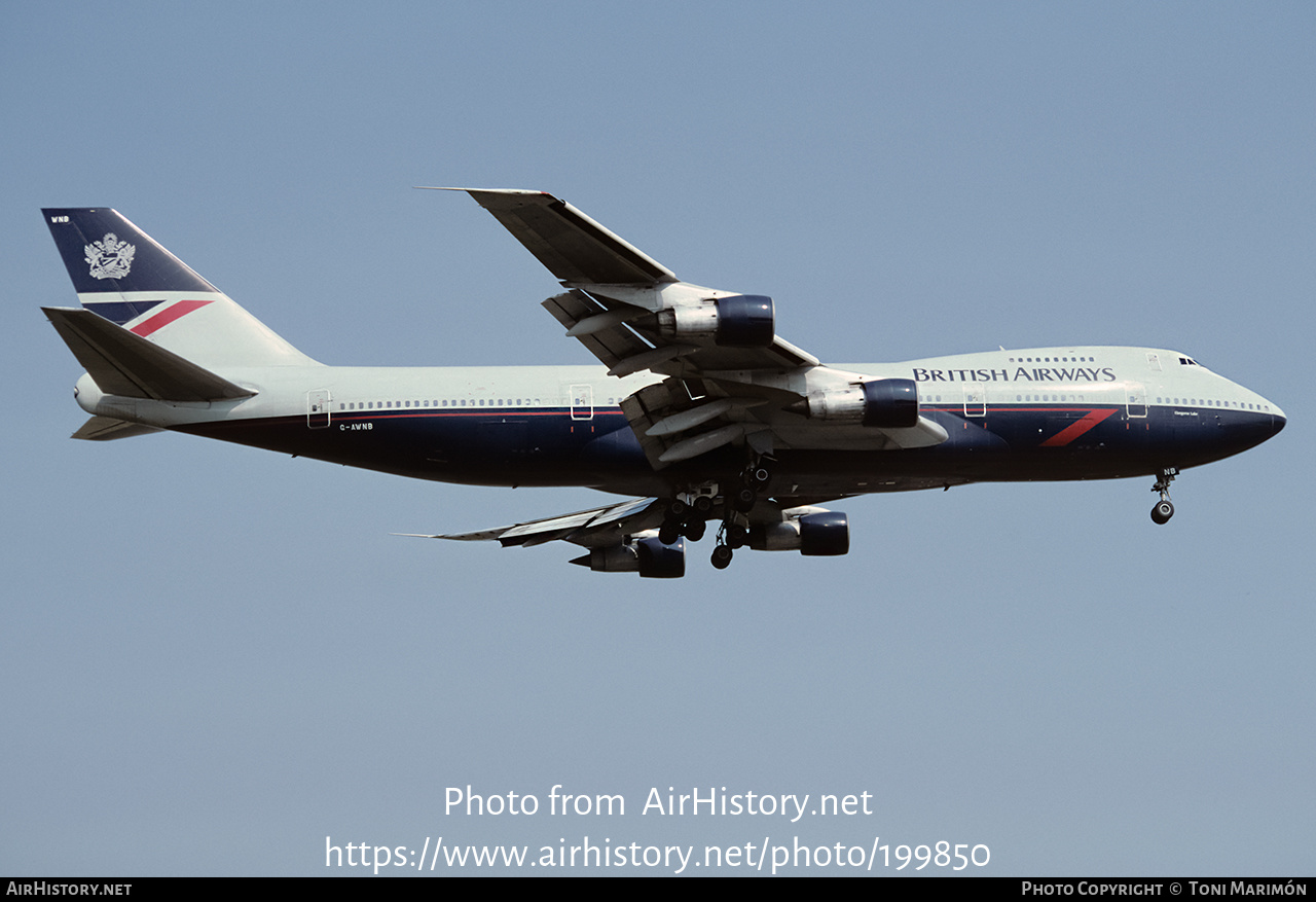 Aircraft Photo of G-AWNB | Boeing 747-136 | British Airways | AirHistory.net #199850