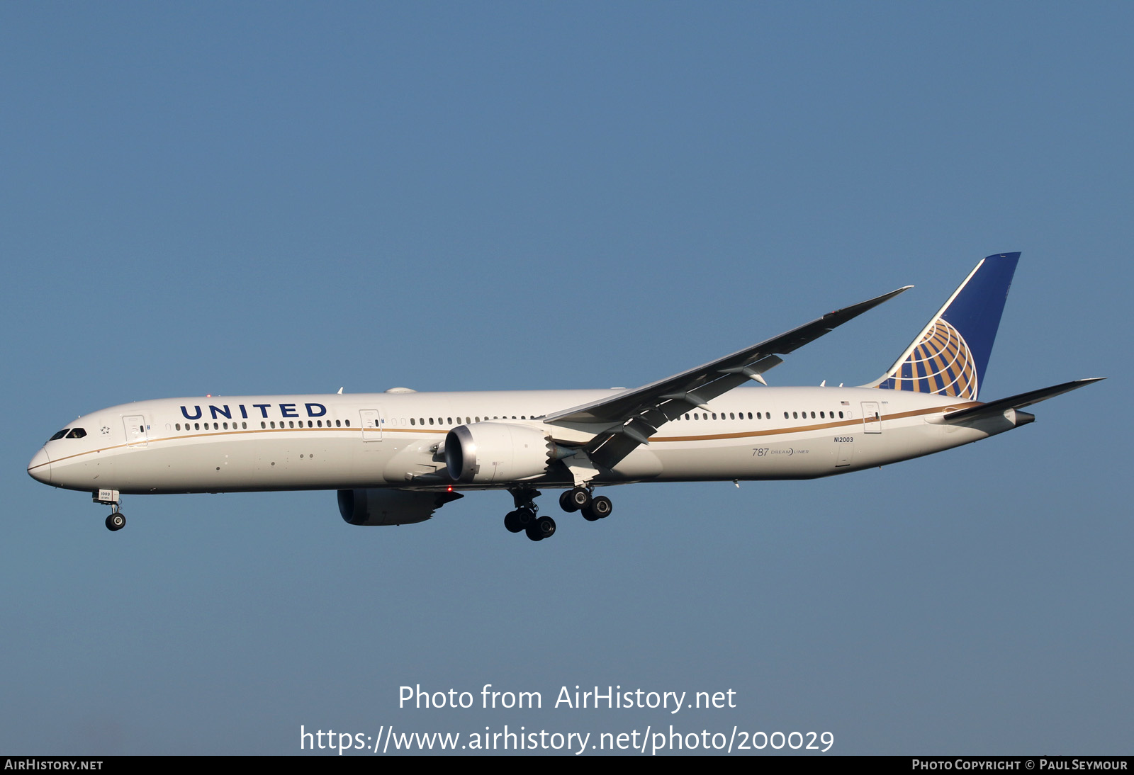 Aircraft Photo of N12003 | Boeing 787-10 Dreamliner | United Airlines | AirHistory.net #200029