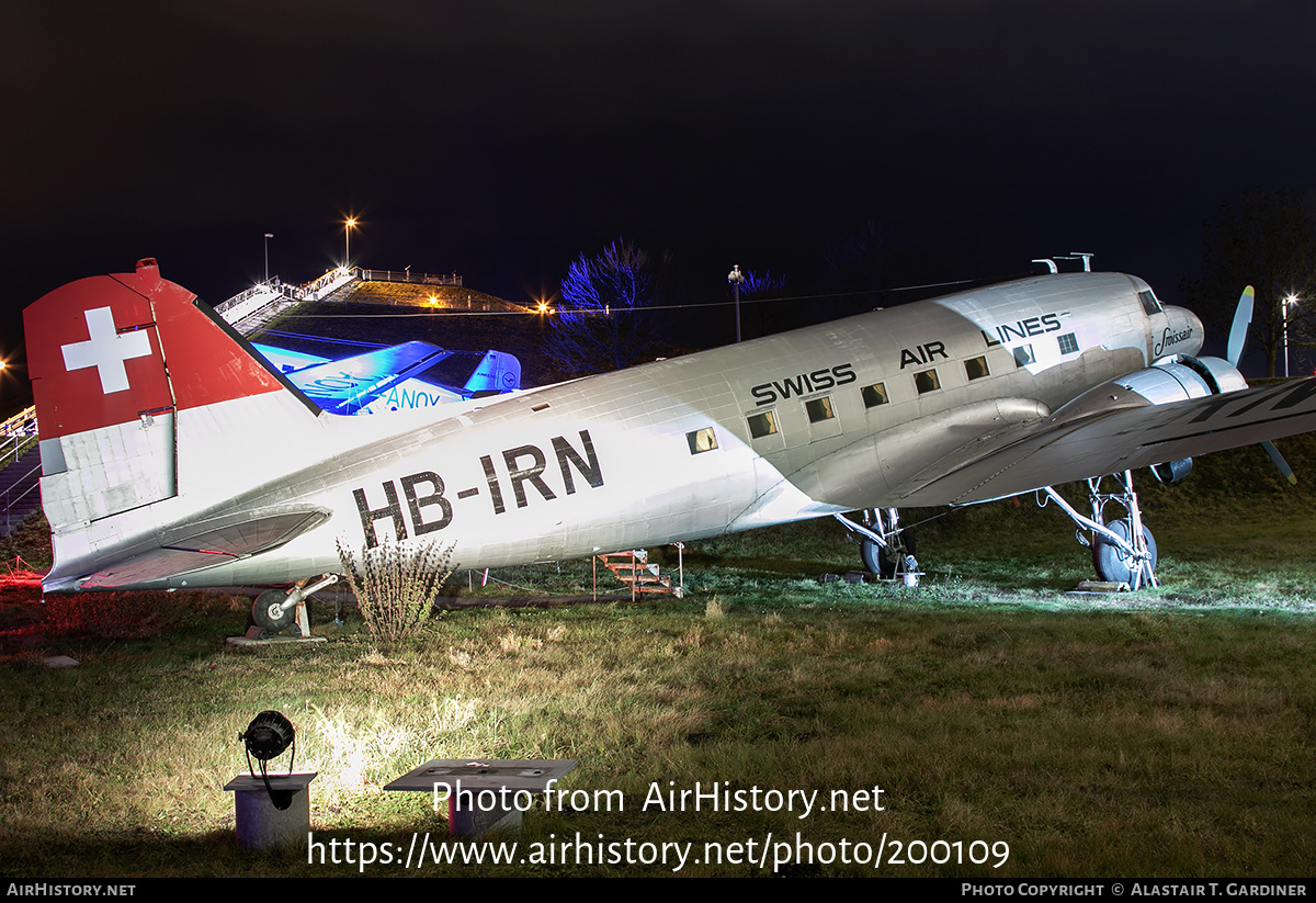 Aircraft Photo of HB-IRN | Douglas C-53B Skytrooper | Swissair - Swiss Air Lines | AirHistory.net #200109