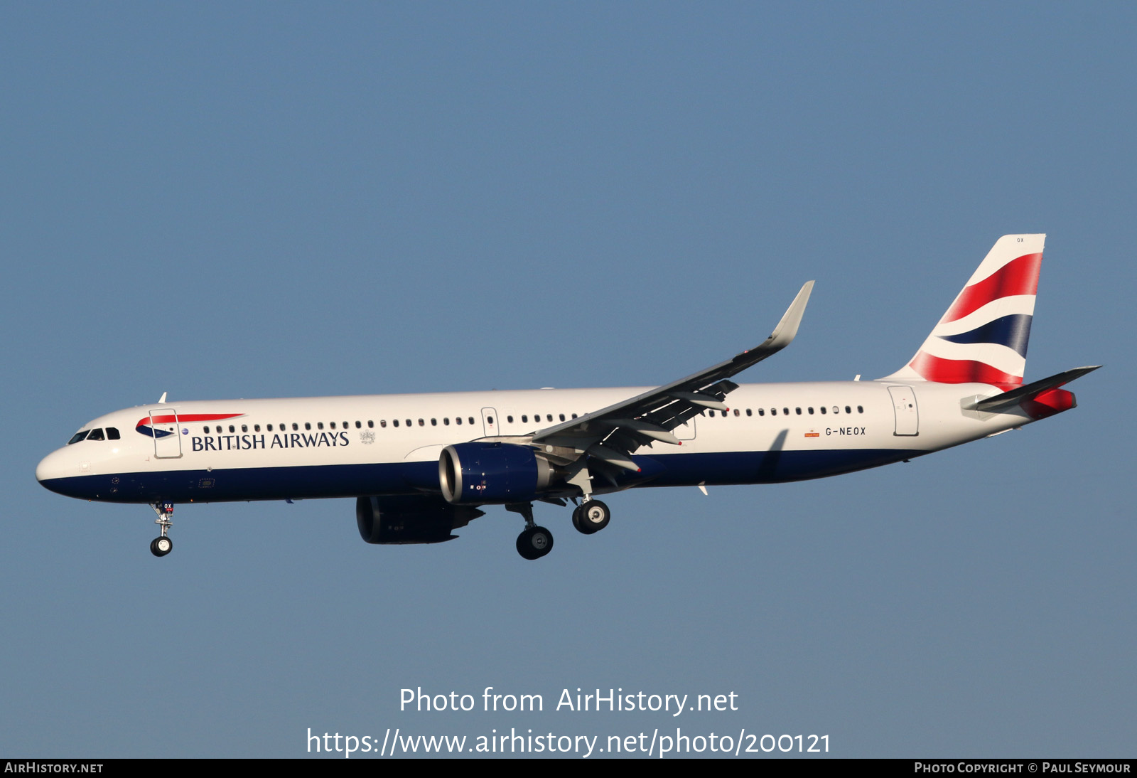 Aircraft Photo of G-NEOX | Airbus A321-251NX | British Airways | AirHistory.net #200121