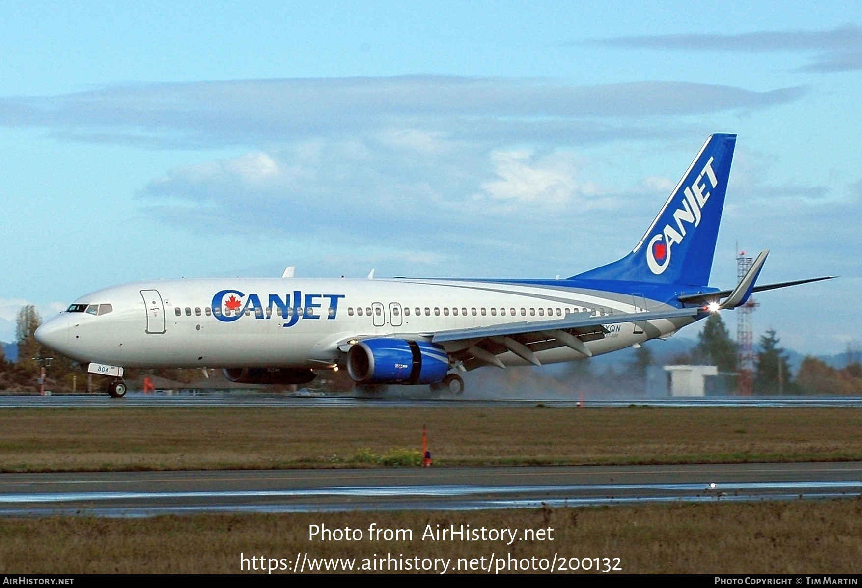 Aircraft Photo of C-FYQN | Boeing 737-8AS | CanJet Airlines | AirHistory.net #200132