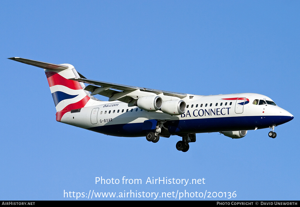 Aircraft Photo of G-BXAR | British Aerospace Avro 146-RJ100 | BA Connect | AirHistory.net #200136