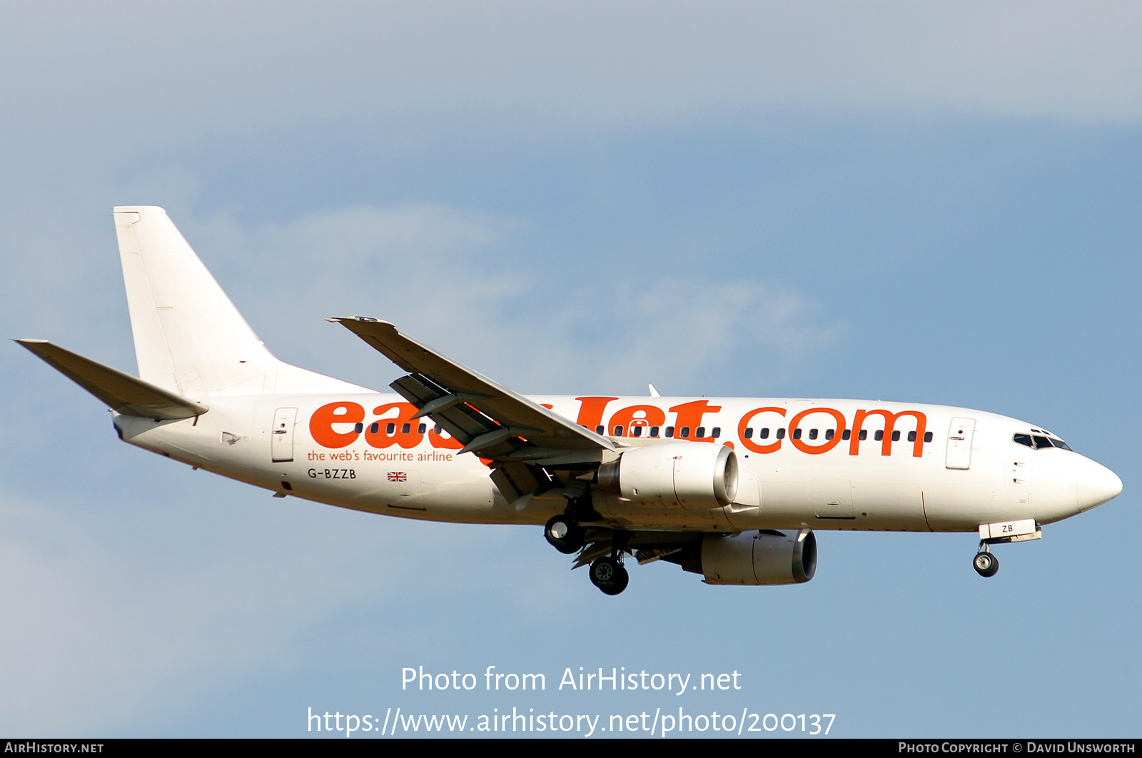 Aircraft Photo of G-BZZB | Boeing 737-3L9 | EasyJet | AirHistory.net #200137