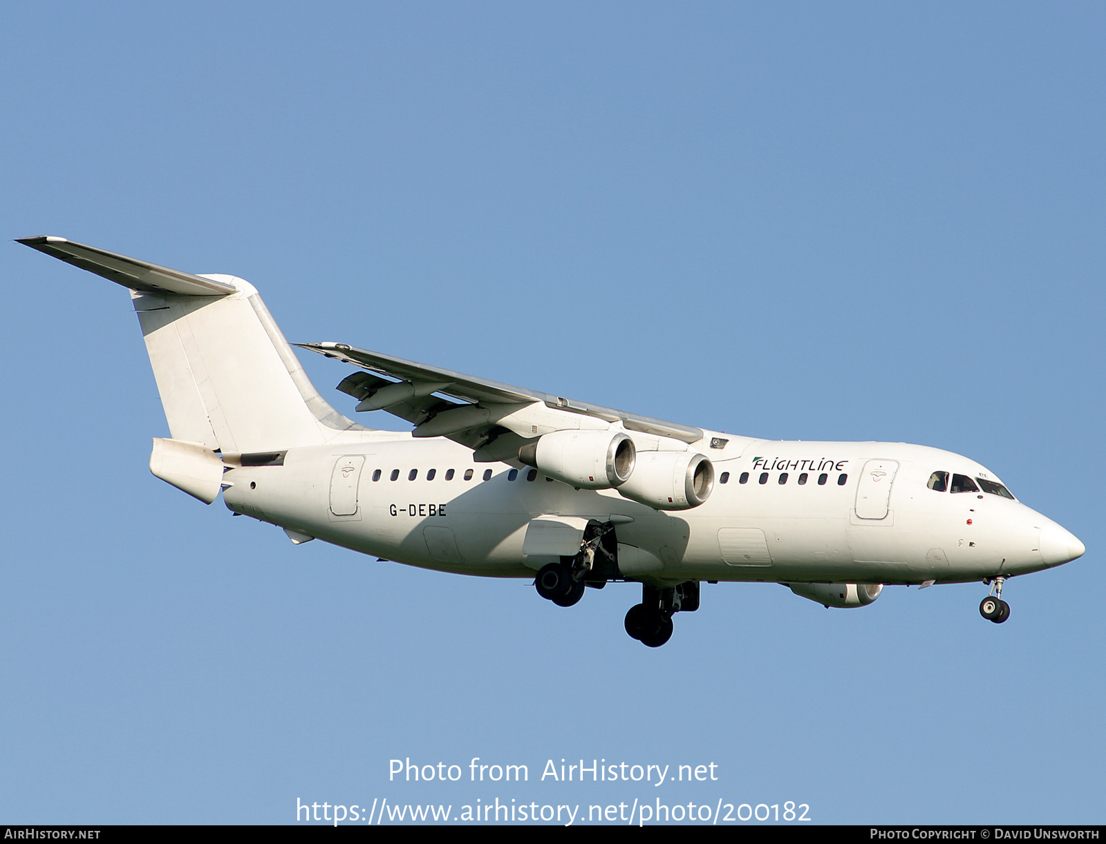 Aircraft Photo of G-DEBE | British Aerospace BAe-146-200 | Flightline | AirHistory.net #200182