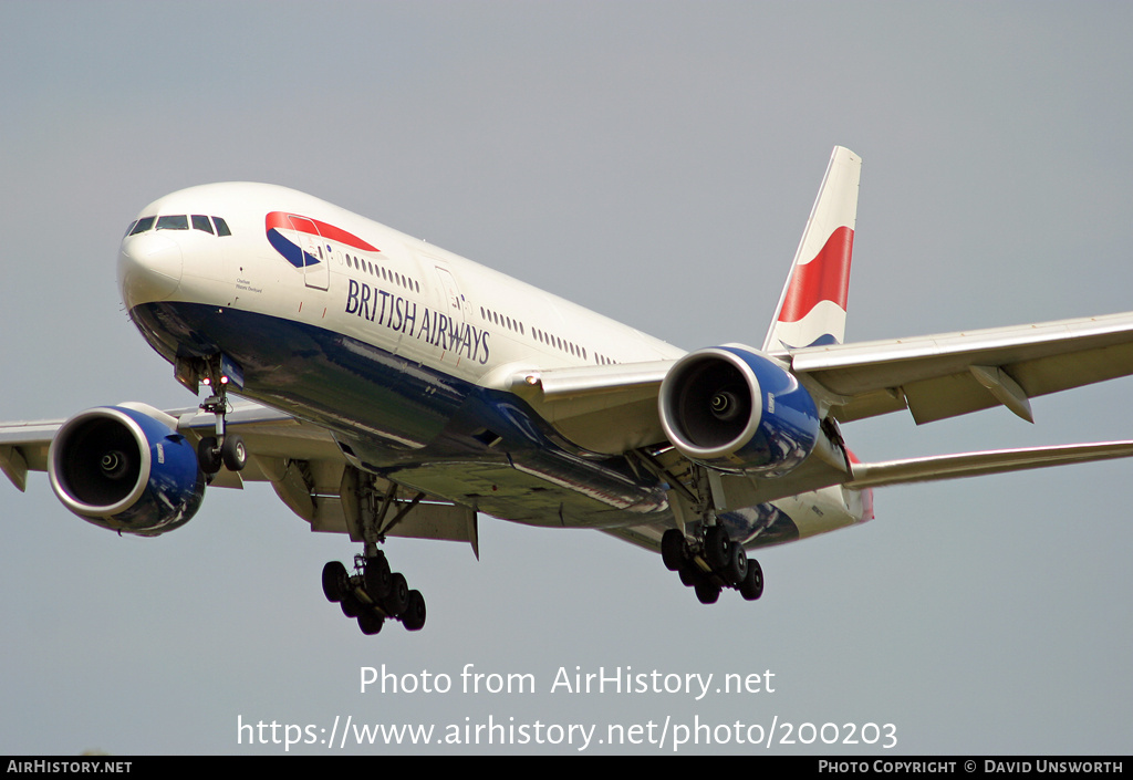 Aircraft Photo of G-YMMD | Boeing 777-236/ER | British Airways | AirHistory.net #200203