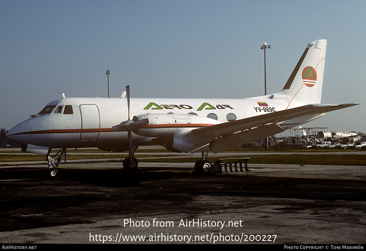 Aircraft Photo of YV-989C | Grumman G-159 Gulfstream I | Aero Par | AirHistory.net #200227