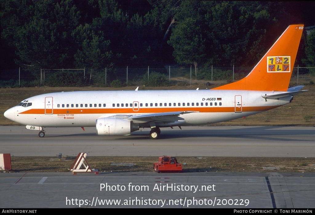 Aircraft Photo of D-AGEO | Boeing 737-75B | Germania | AirHistory.net #200229