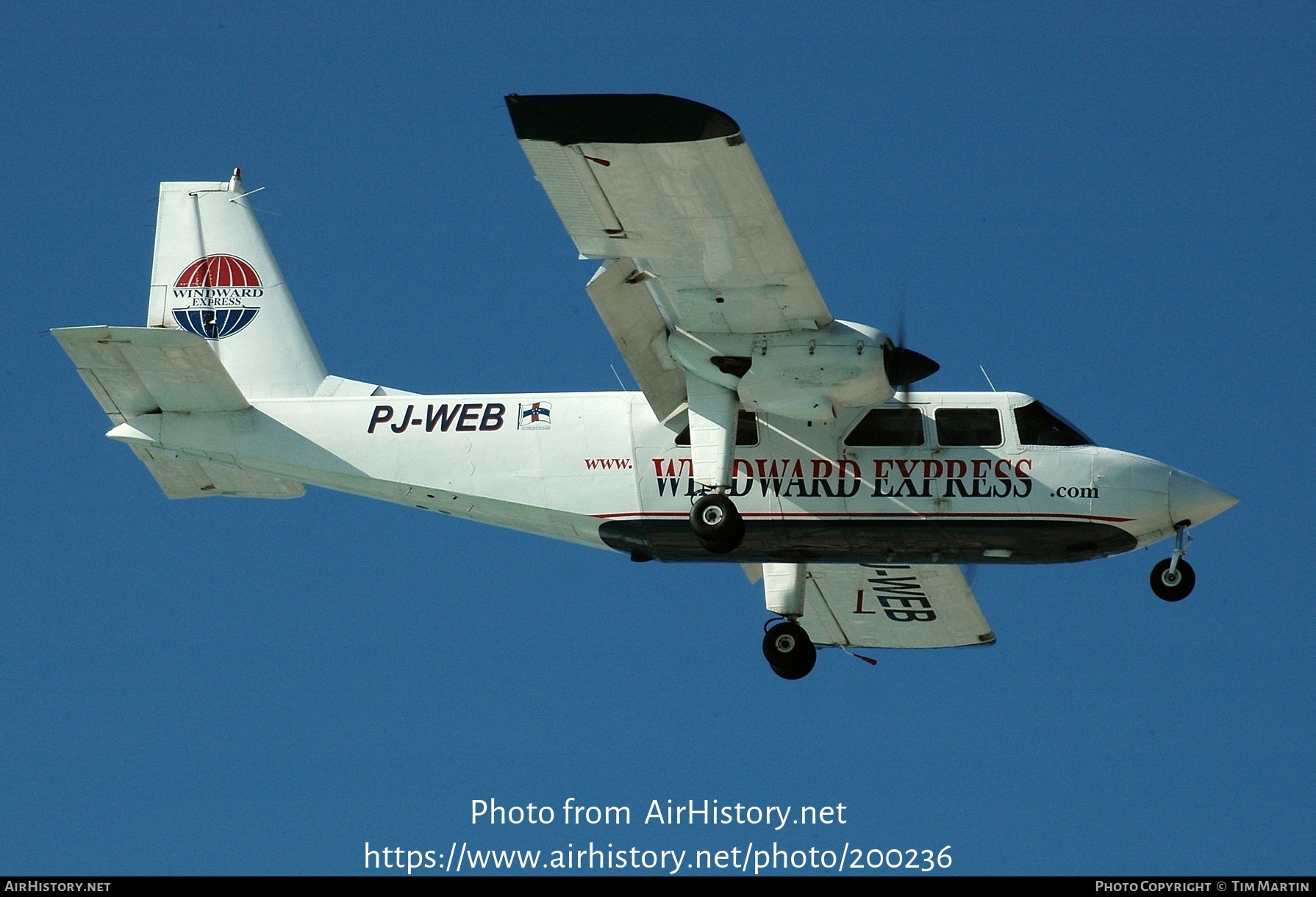 Aircraft Photo of PJ-WEB | Britten-Norman BN-2B-20 Islander | Windward Express Airways | AirHistory.net #200236