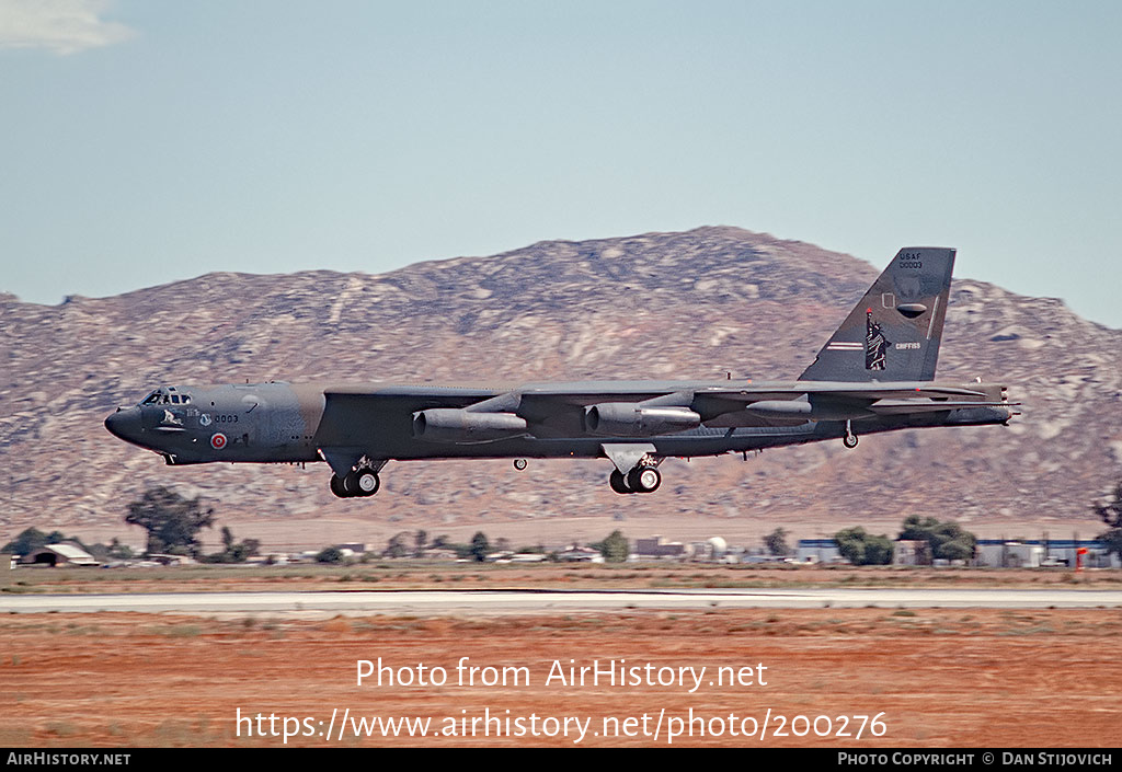 Aircraft Photo of 60-0003 / 00003 | Boeing B-52H Stratofortress | USA - Air Force | AirHistory.net #200276