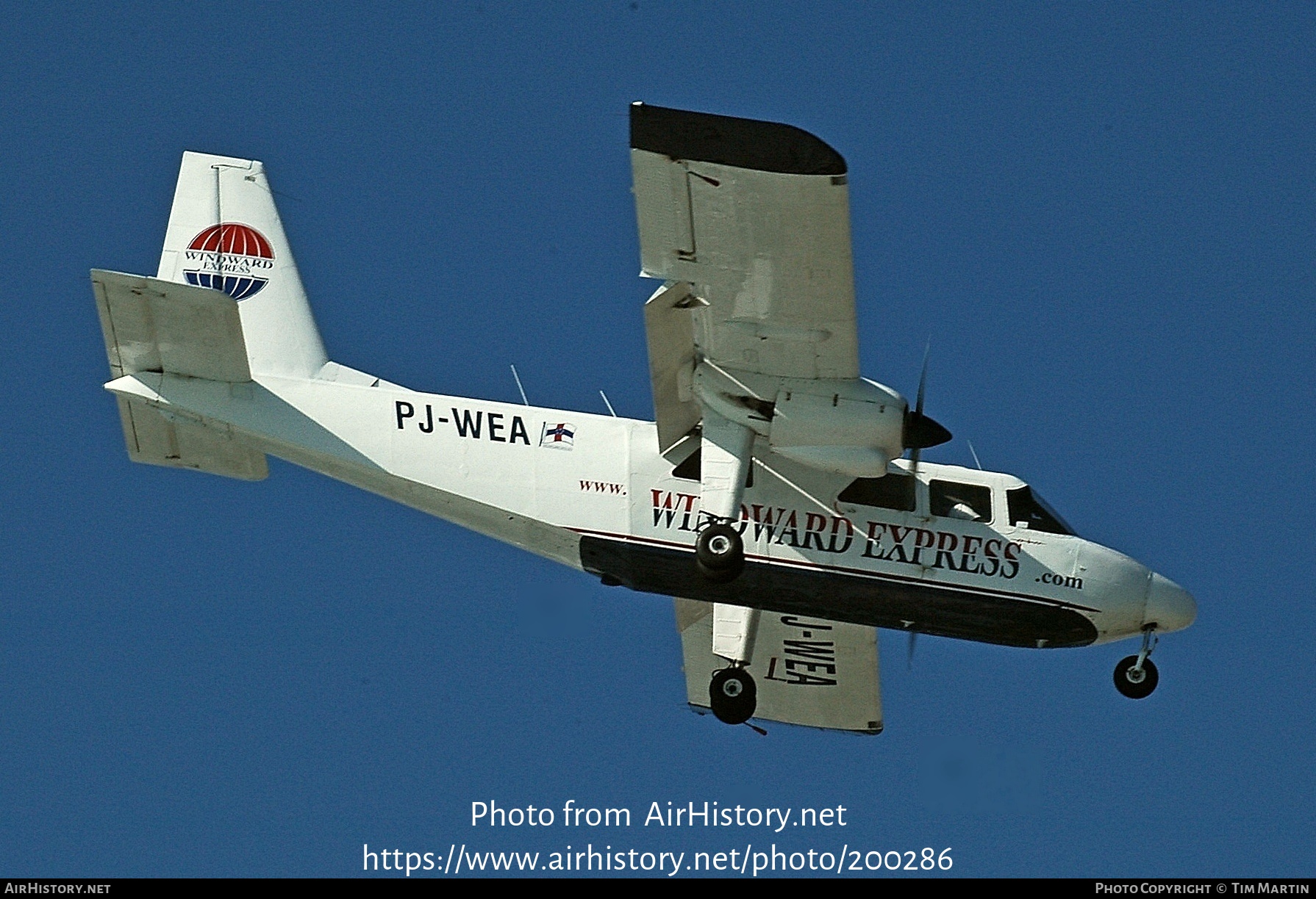 Aircraft Photo of PJ-WEA | Britten-Norman BN-2A-8 Islander | Windward Express Airways | AirHistory.net #200286