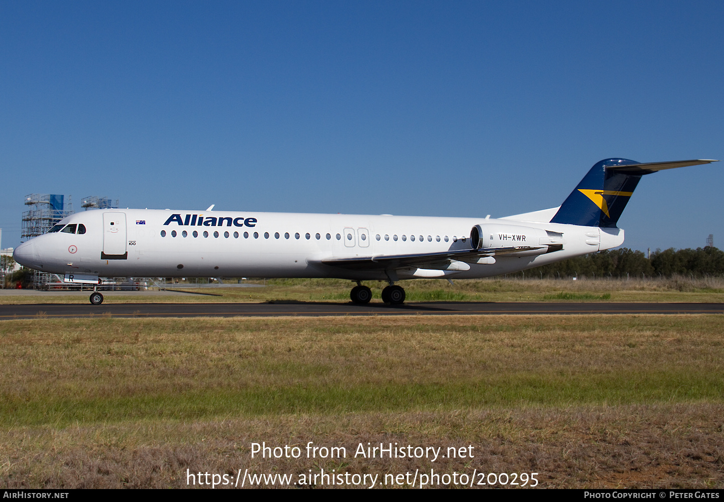 Aircraft Photo of VH-XWR | Fokker 100 (F28-0100) | Alliance Airlines | AirHistory.net #200295