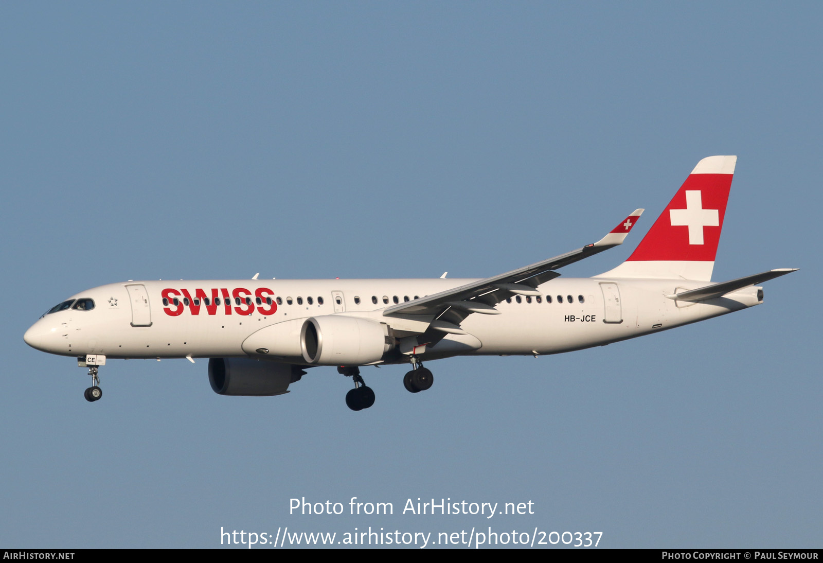 Aircraft Photo of HB-JCE | Bombardier CSeries CS300 (BD-500-1A11) | Swiss International Air Lines | AirHistory.net #200337