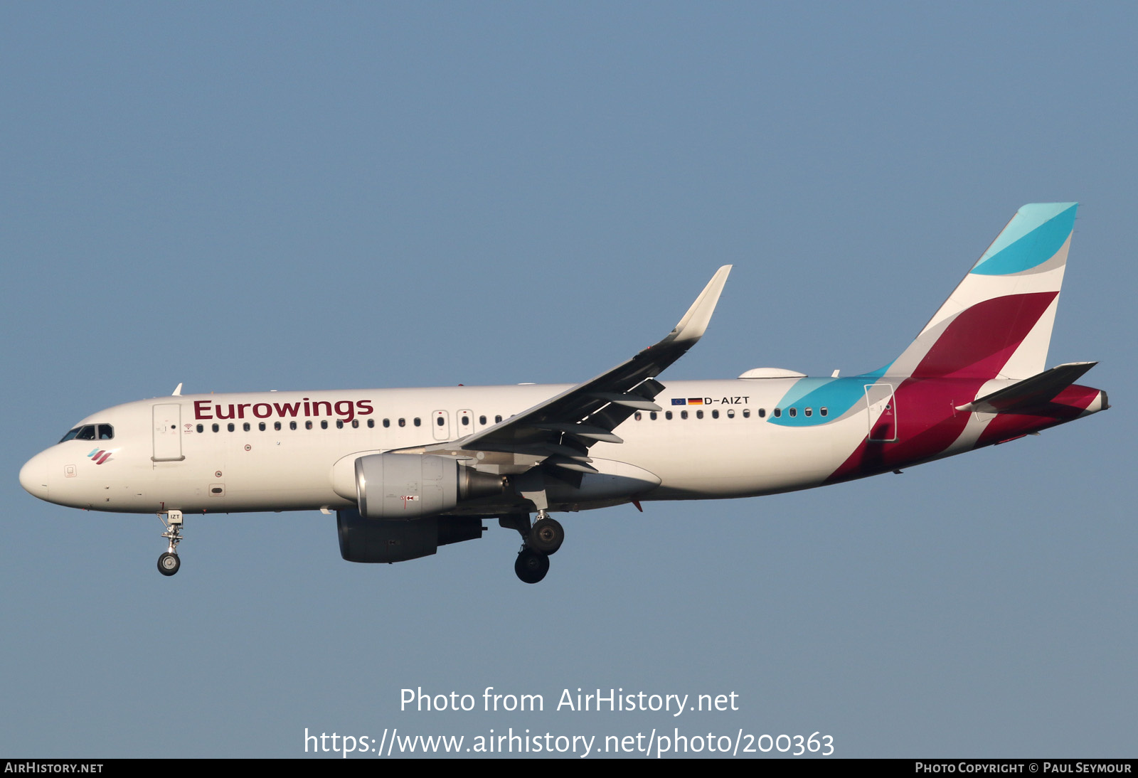 Aircraft Photo of D-AIZT | Airbus A320-214 | Eurowings | AirHistory.net #200363