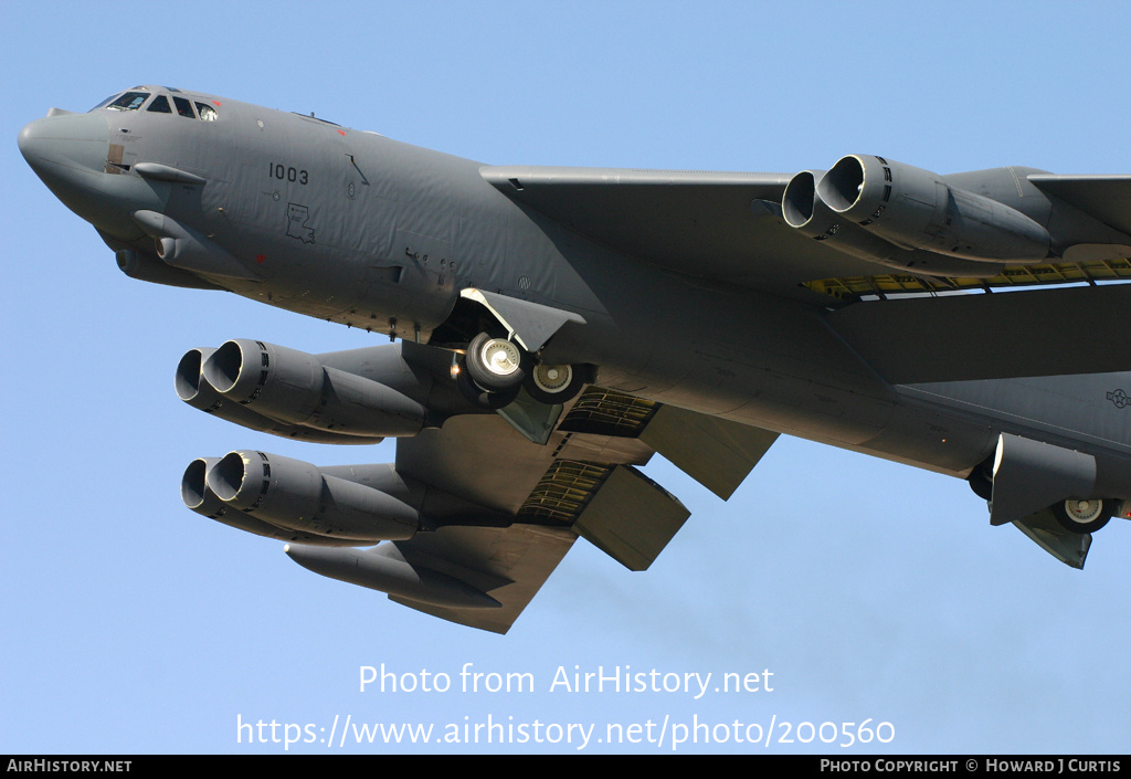 Aircraft Photo of 61-0003 | Boeing B-52H Stratofortress | USA - Air Force | AirHistory.net #200560