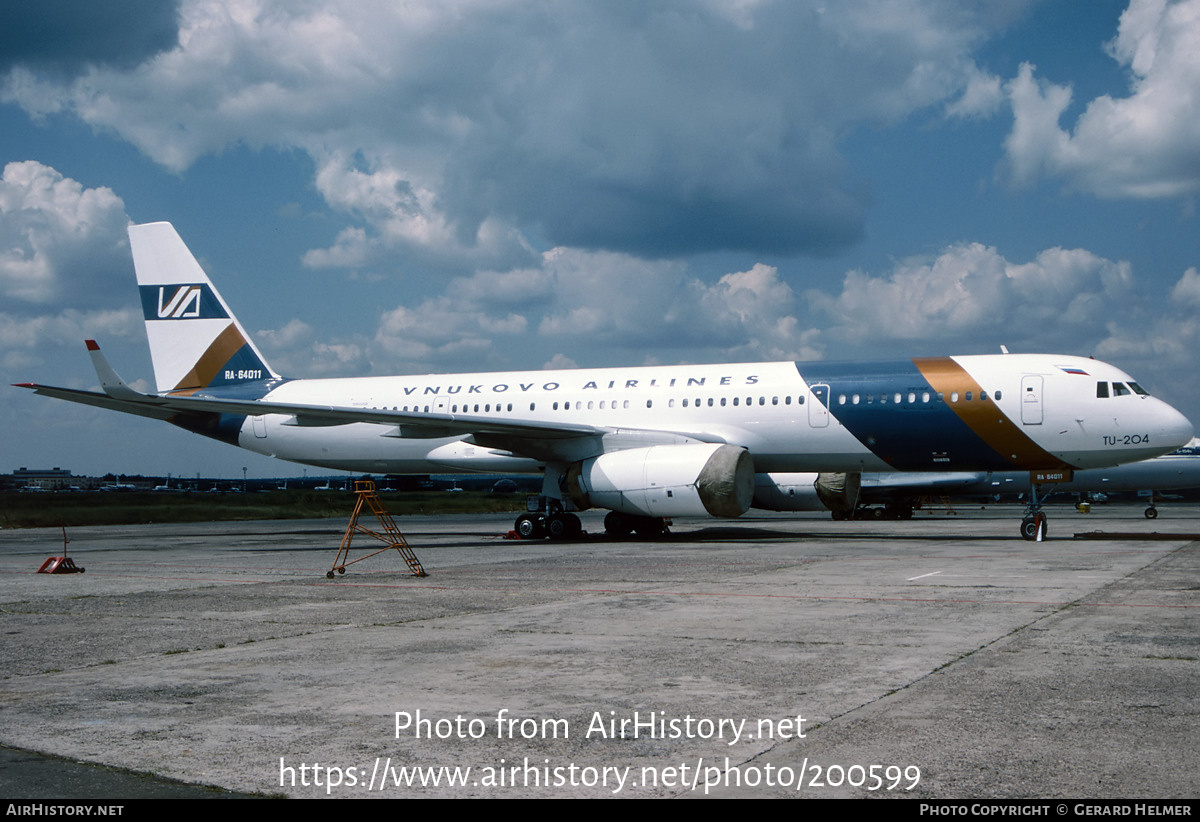 Aircraft Photo of RA-64011 | Tupolev Tu-204-100 | Vnukovo Airlines | AirHistory.net #200599