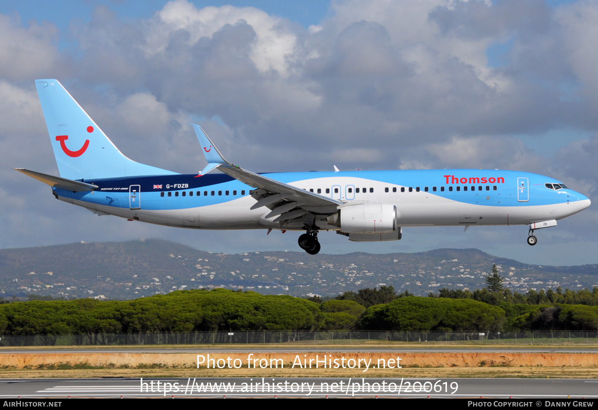 Aircraft Photo of G-FDZB | Boeing 737-8AS | Thomson Airways | AirHistory.net #200619