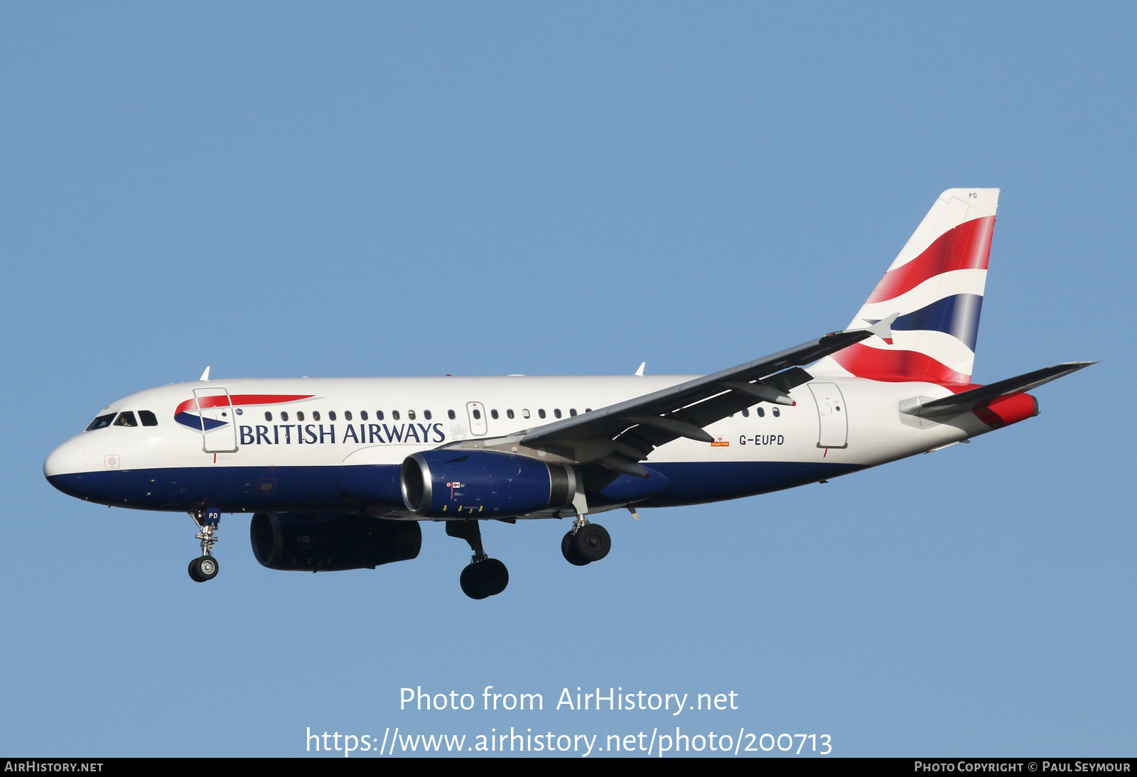 Aircraft Photo of G-EUPD | Airbus A319-131 | British Airways | AirHistory.net #200713