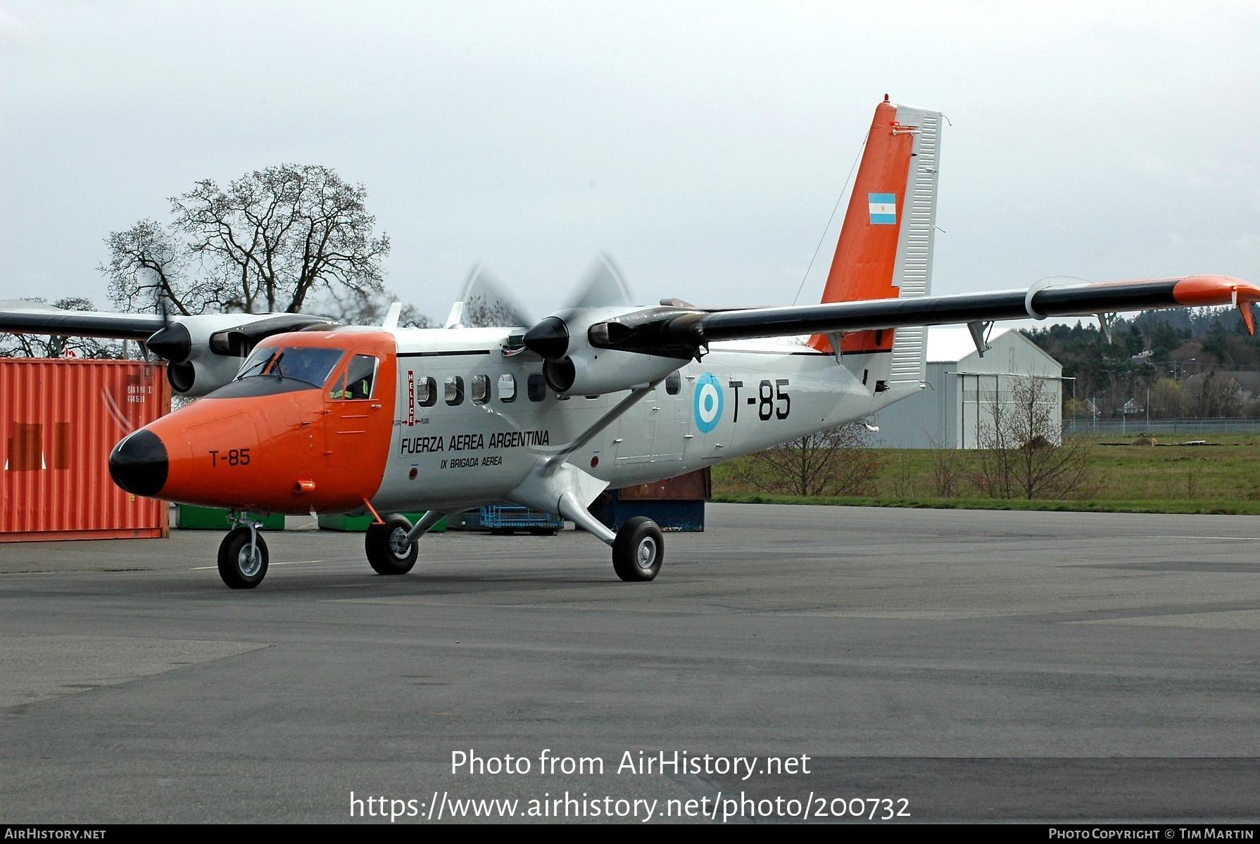 Aircraft Photo of T-85 | De Havilland Canada DHC-6-200 Twin Otter | Argentina - Air Force | AirHistory.net #200732