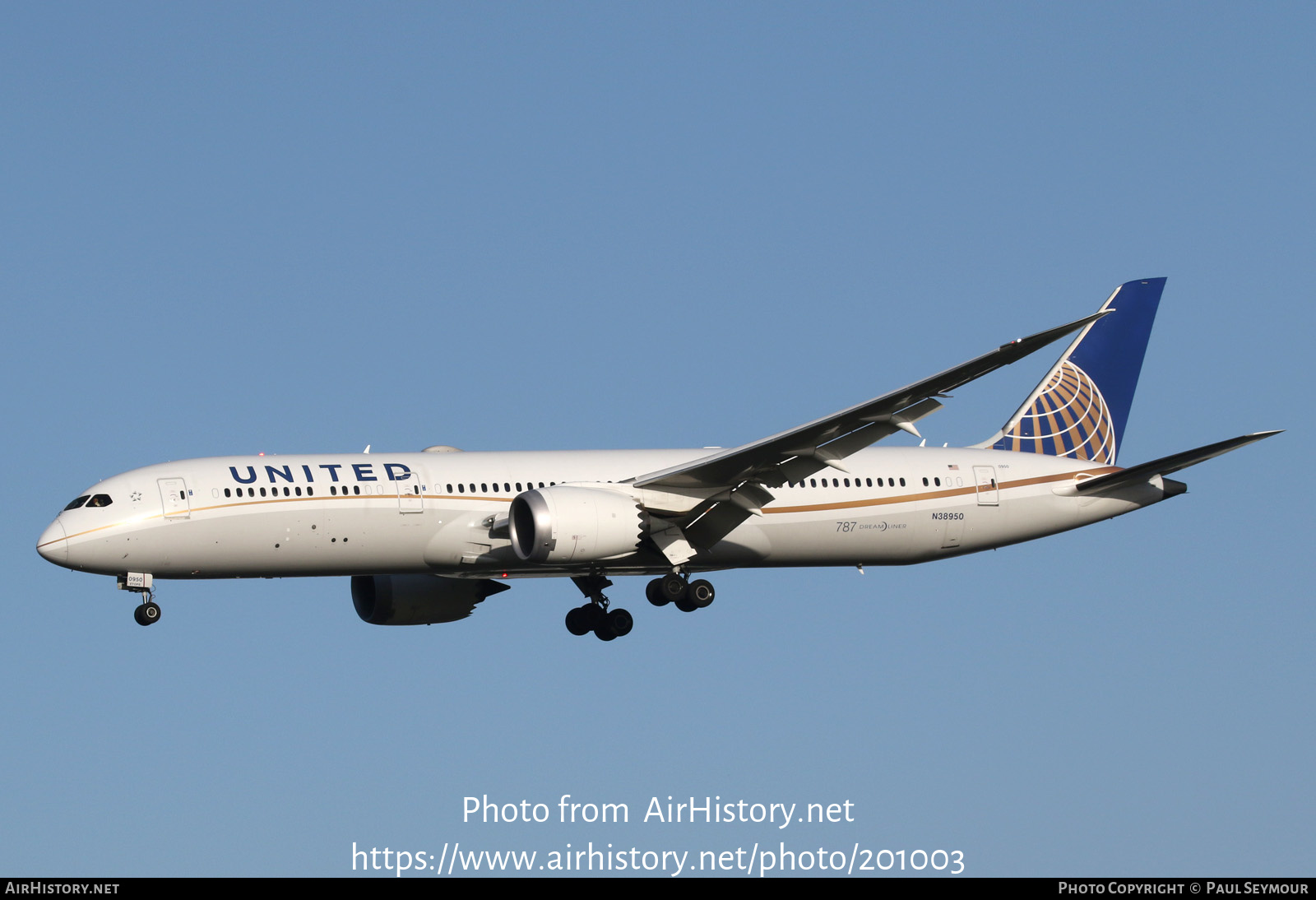 Aircraft Photo of N38950 | Boeing 787-9 Dreamliner | United Airlines | AirHistory.net #201003