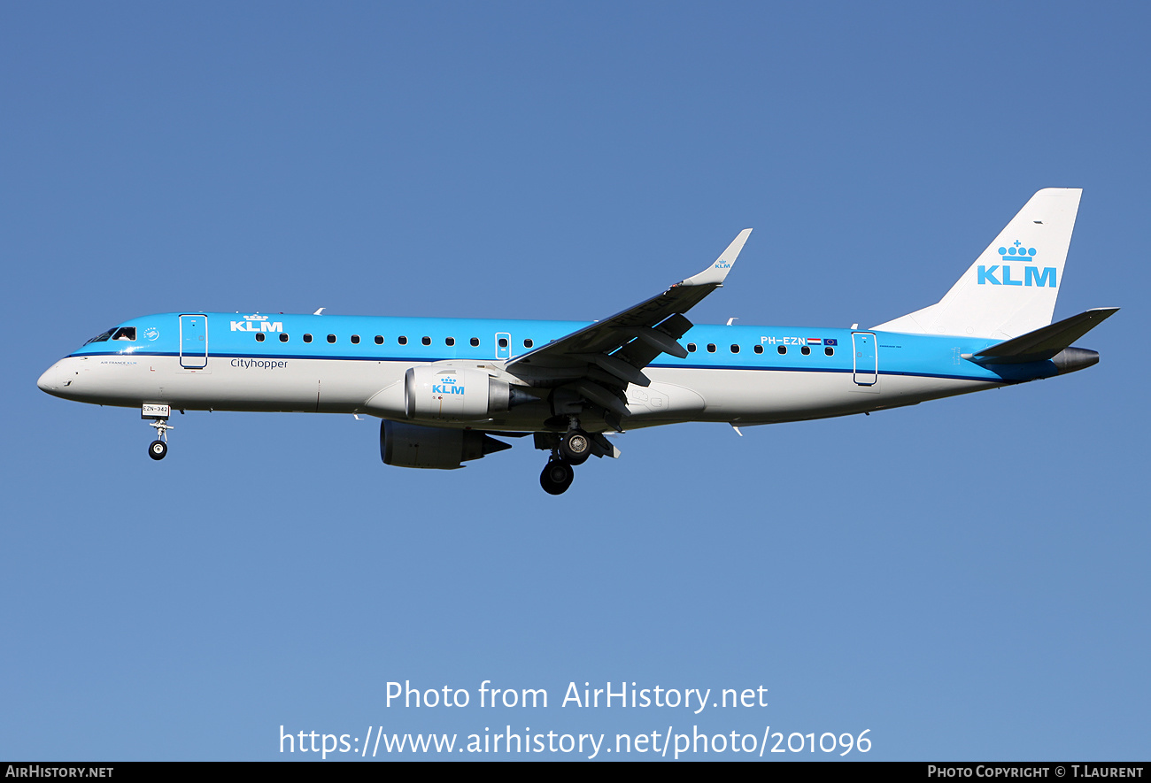 Aircraft Photo of PH-EZN | Embraer 190STD (ERJ-190-100STD) | KLM Cityhopper | AirHistory.net #201096