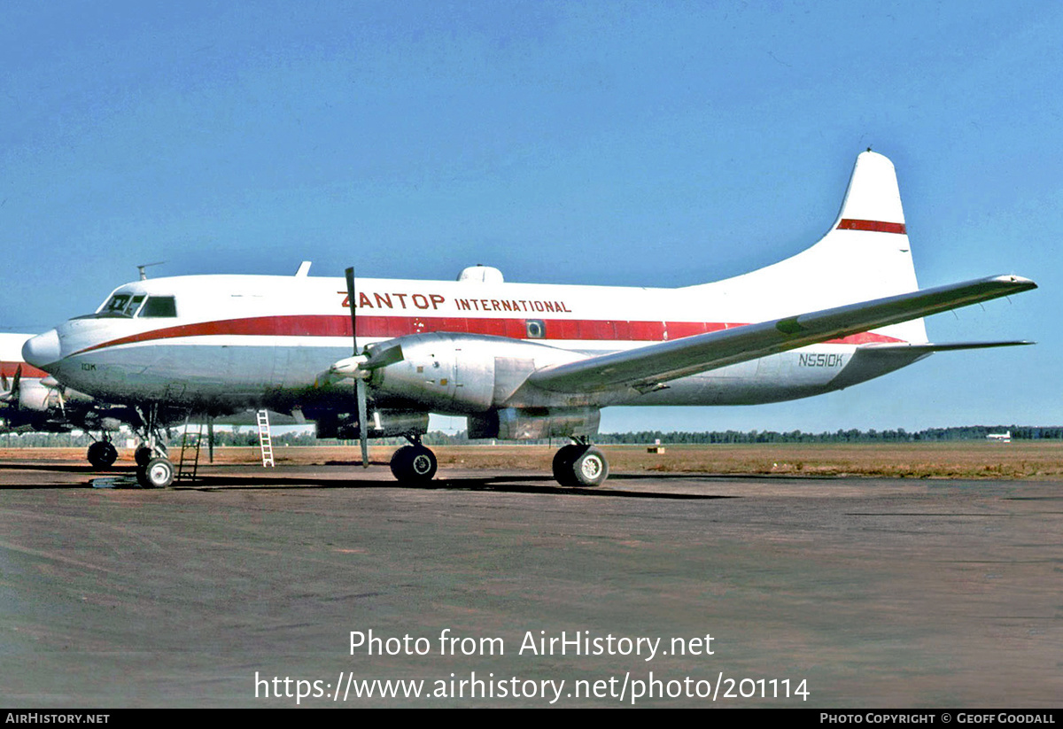 Aircraft Photo of N5510K | Convair 640/F | Zantop International Airlines | AirHistory.net #201114