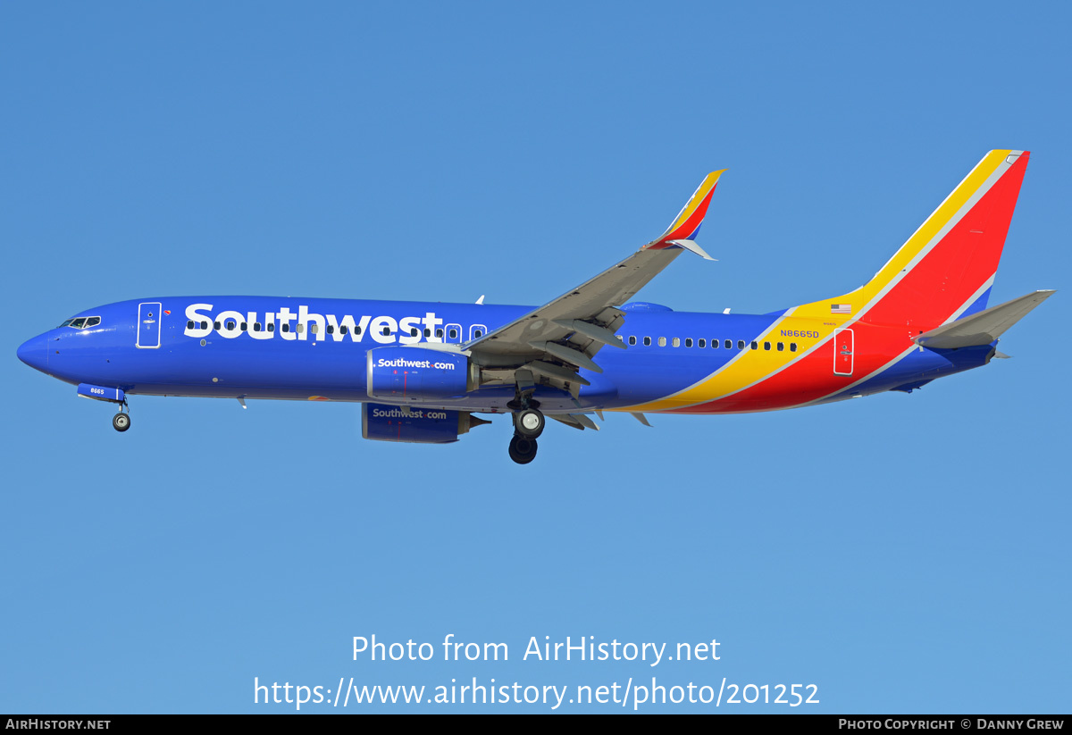 Aircraft Photo of N8665D | Boeing 737-8H4 | Southwest Airlines | AirHistory.net #201252