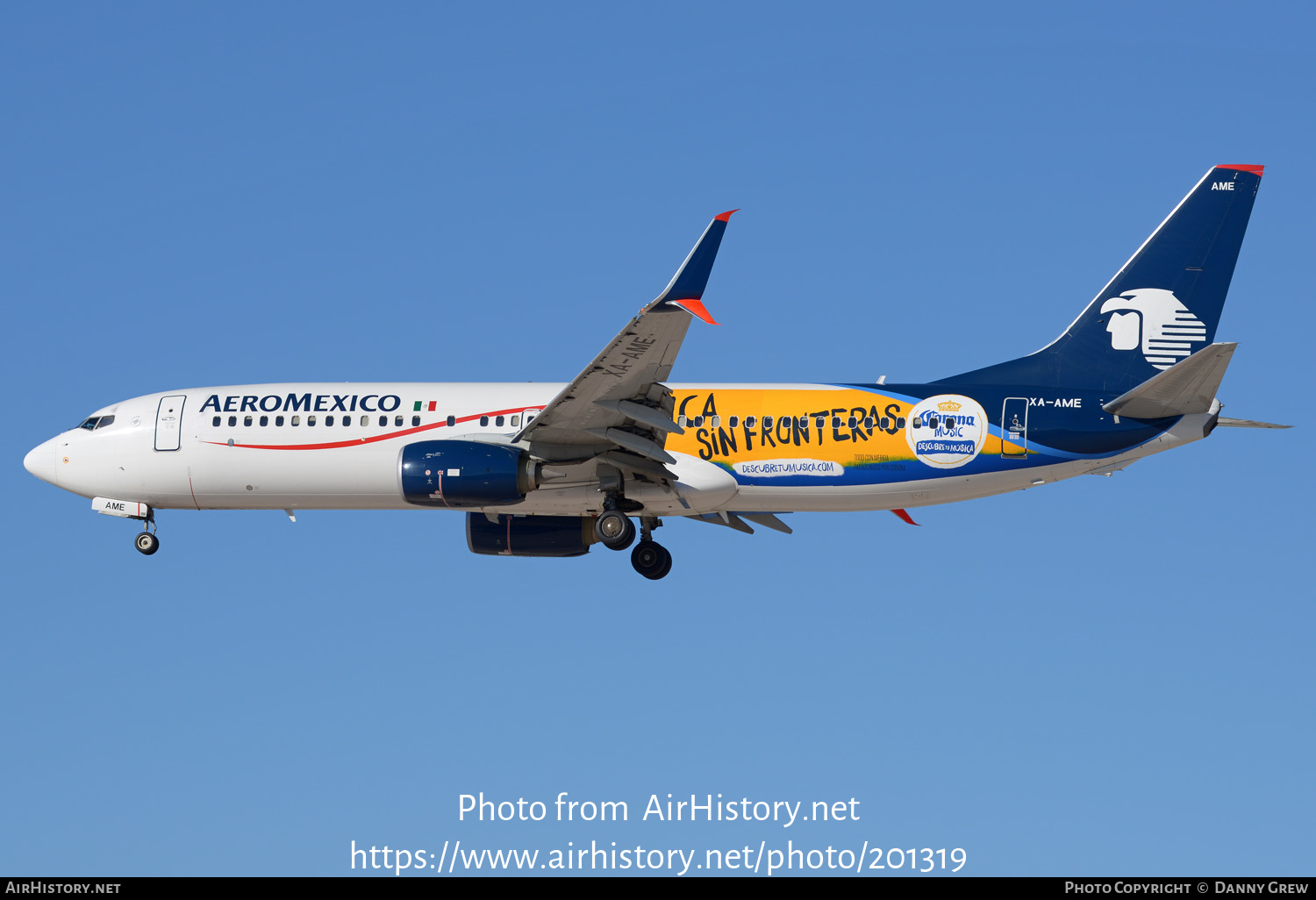 Aircraft Photo of XA-AME | Boeing 737-852 | AeroMéxico | AirHistory.net #201319