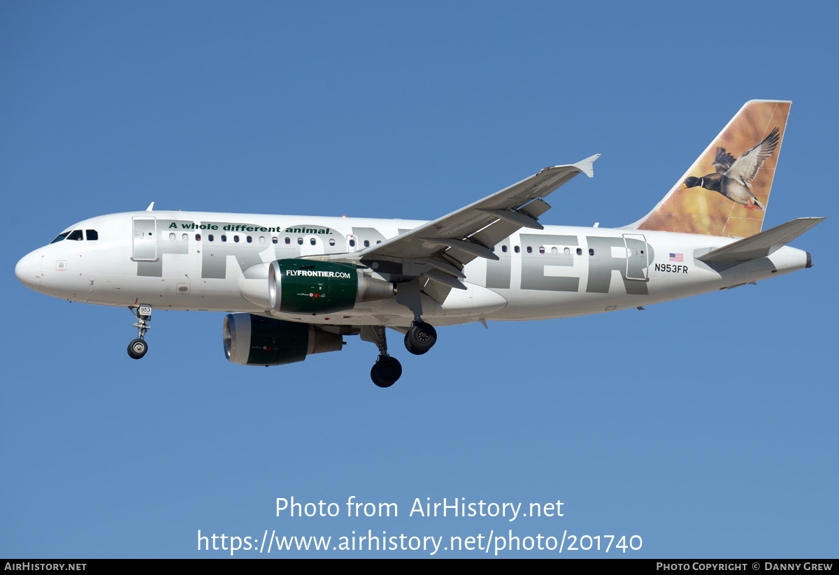 Aircraft Photo of N953FR | Airbus A319-112 | Frontier Airlines | AirHistory.net #201740