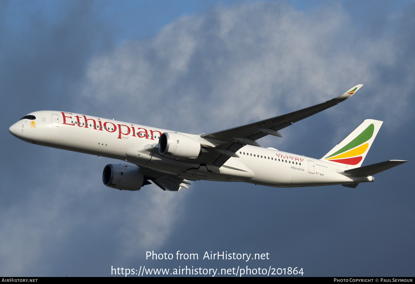 Aircraft Photo of ET-AUC | Airbus A350-941 | Ethiopian Airlines | AirHistory.net #201864