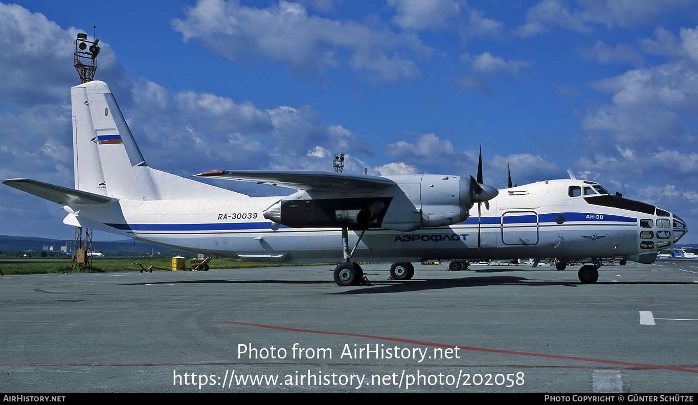 Aircraft Photo of RA-30039 | Antonov An-30 | Aeroflot | AirHistory.net #202058