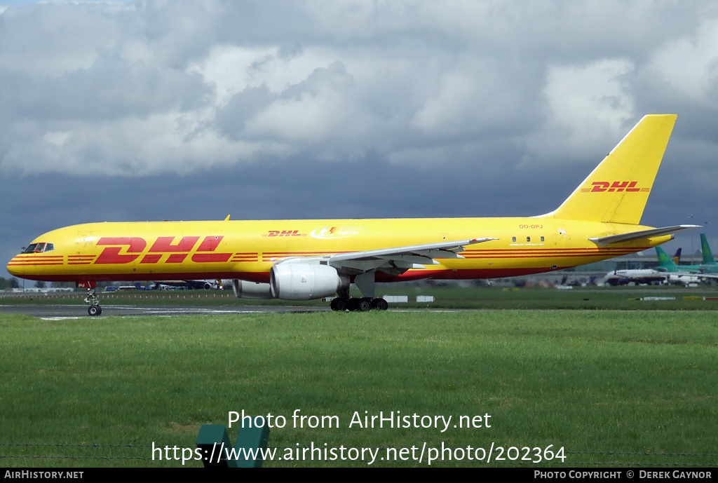 Aircraft Photo of OO-DPJ | Boeing 757-236/SF | DHL International | AirHistory.net #202364