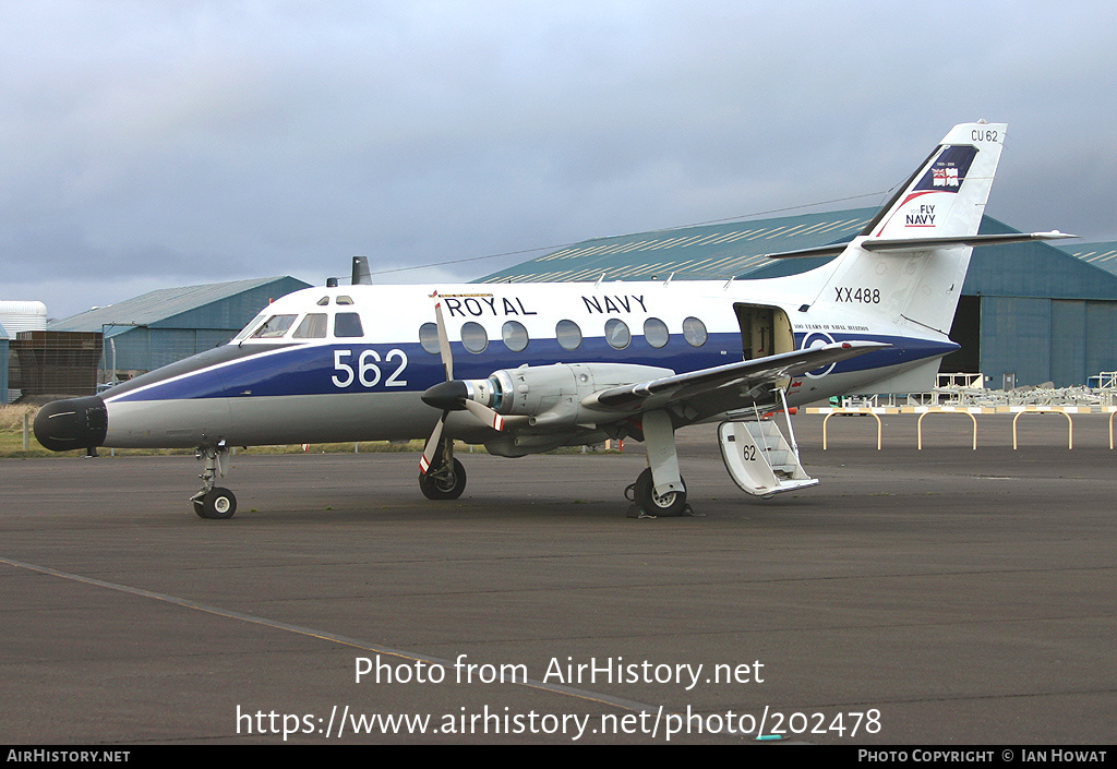 Aircraft Photo of XX488 | Scottish Aviation HP-137 Jetstream T2 | UK - Navy | AirHistory.net #202478