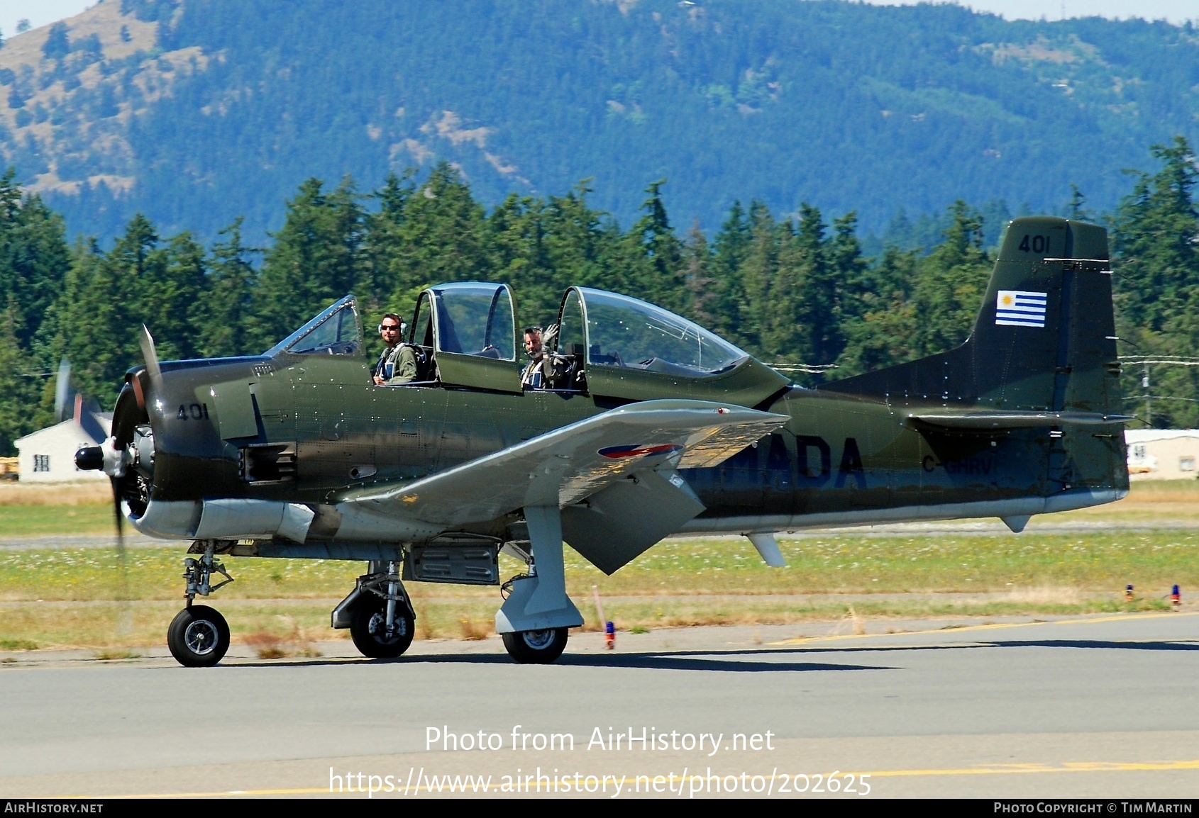 Aircraft Photo of C-GHRV / 401 | North American T-28A Fennec | Uruguay - Navy | AirHistory.net #202625