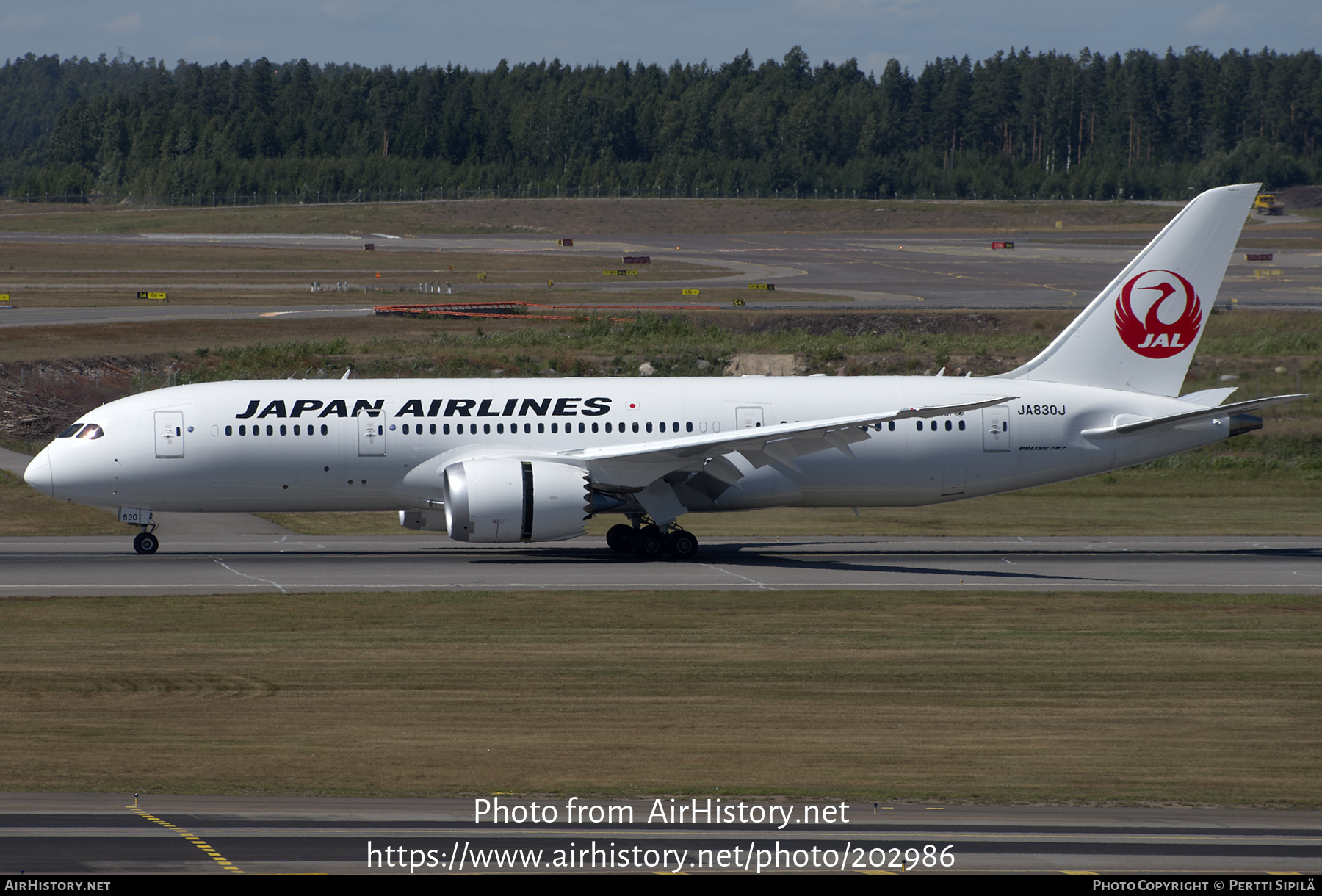 Aircraft Photo of JA830J | Boeing 787-8 Dreamliner | Japan Airlines - JAL | AirHistory.net #202986