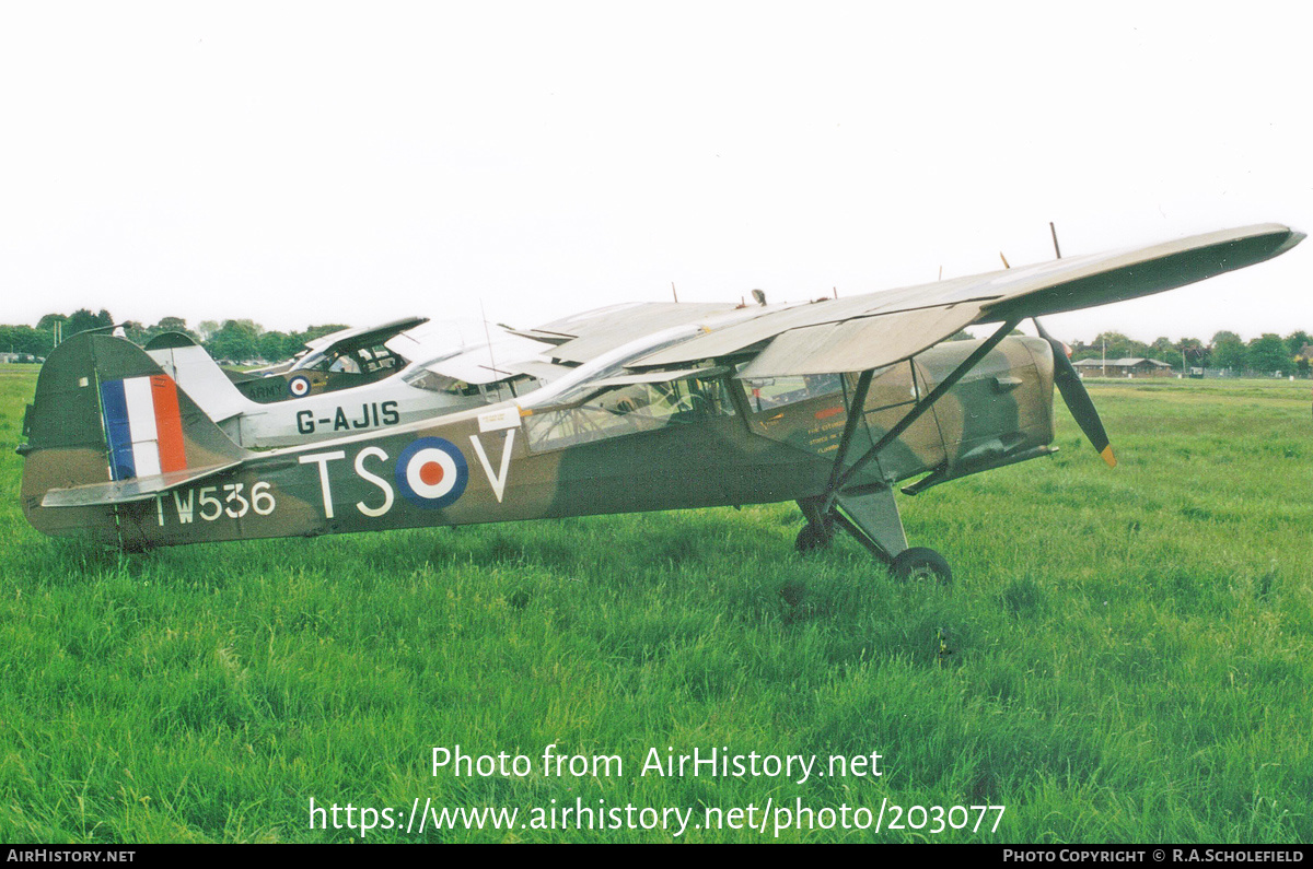 Aircraft Photo of G-BNGE / TW536 | Auster K Auster AOP6 | UK - Army | AirHistory.net #203077