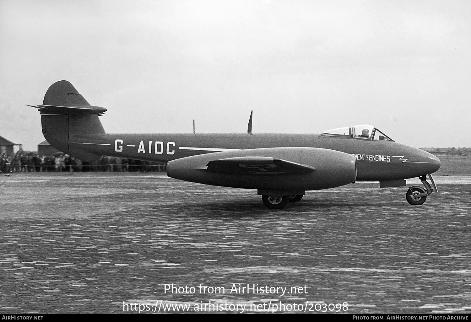 Aircraft Photo of G-AIDC | Gloster Meteor F4 | AirHistory.net #203098