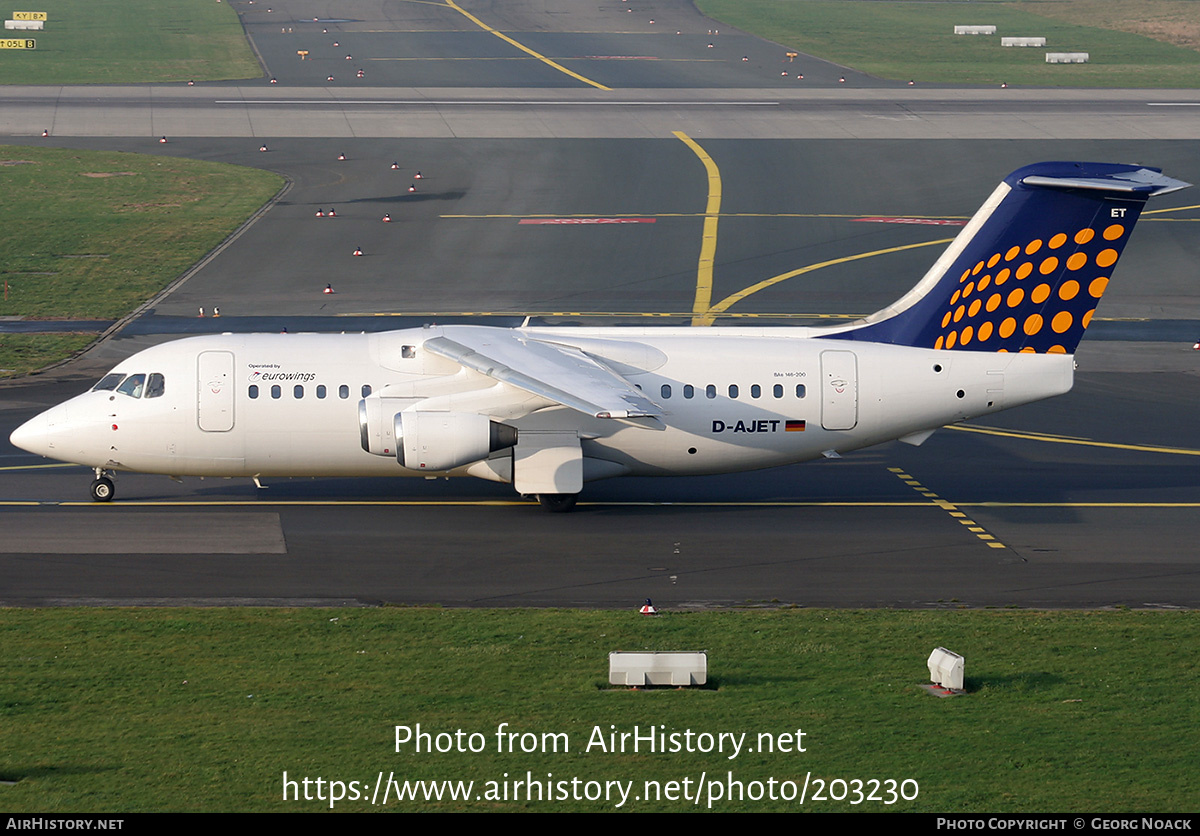 Aircraft Photo of D-AJET | British Aerospace BAe-146-200 | Eurowings | AirHistory.net #203230