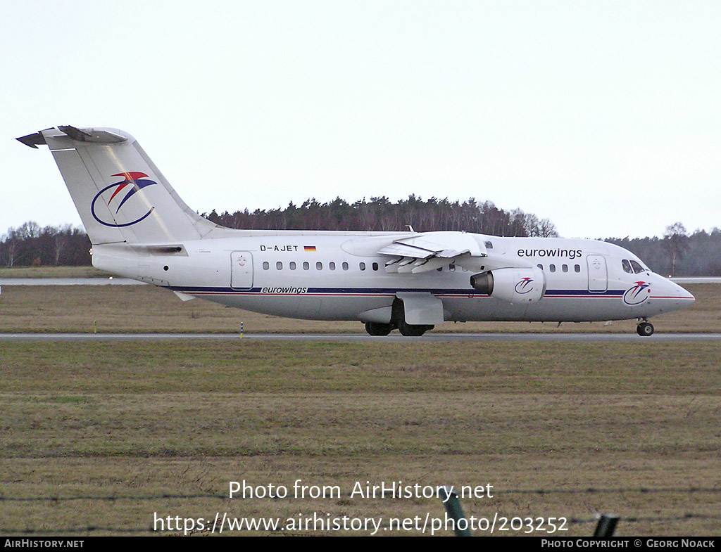 Aircraft Photo of D-AJET | British Aerospace BAe-146-200 | Eurowings | AirHistory.net #203252