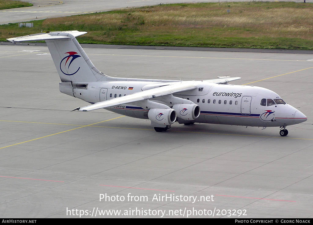 Aircraft Photo of D-AEWD | British Aerospace BAe-146-200 | Eurowings | AirHistory.net #203292