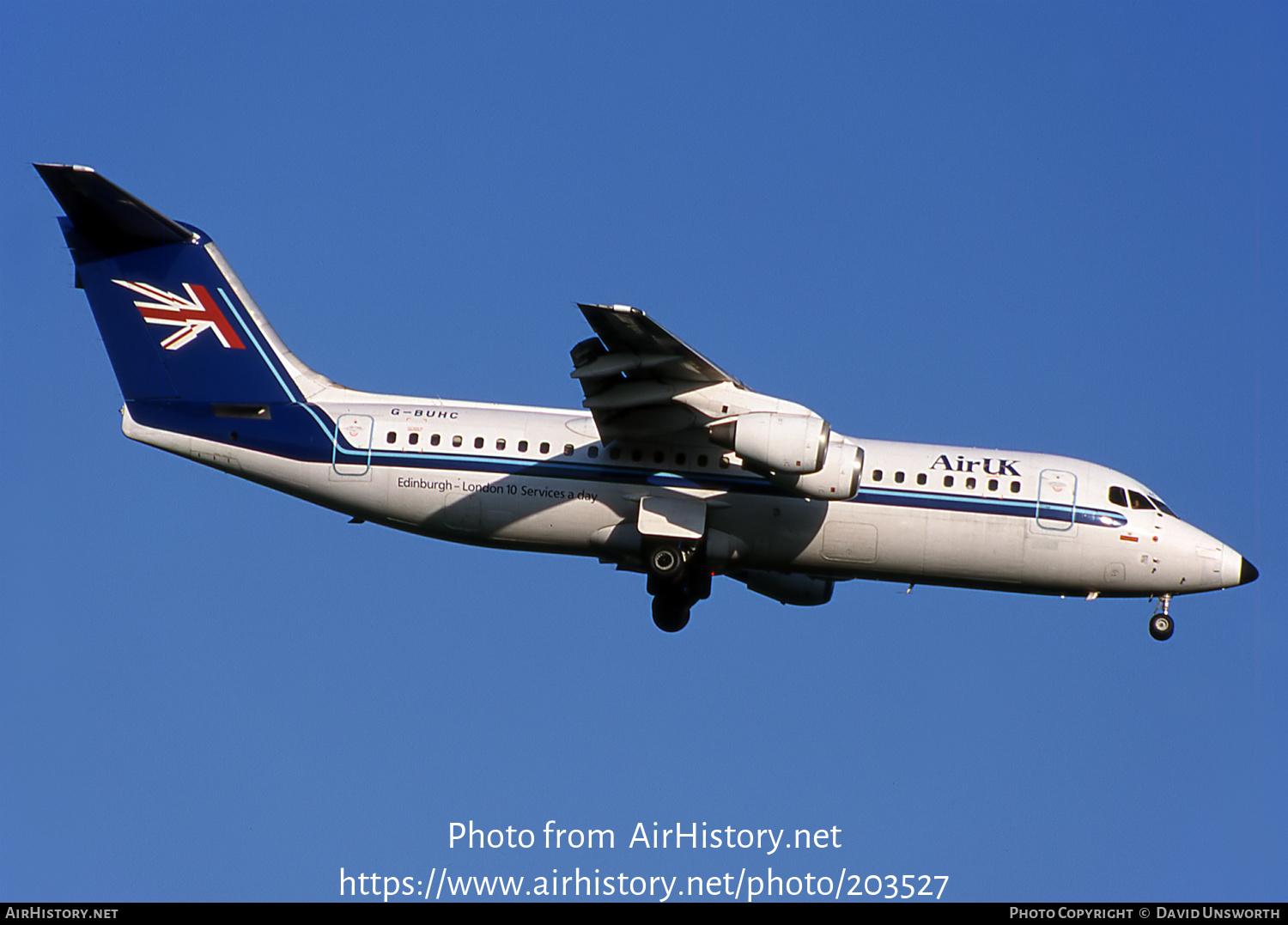 Aircraft Photo of G-BUHC | British Aerospace BAe-146-300 | Air UK | AirHistory.net #203527