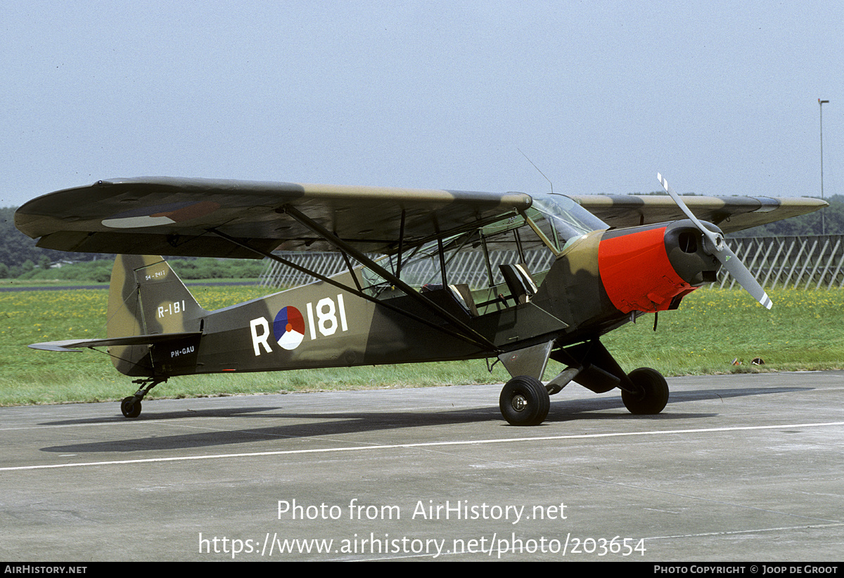 Aircraft Photo of PH-GAU / R-181 | Piper PA-18-135 Super Cub | Netherlands - Air Force | AirHistory.net #203654