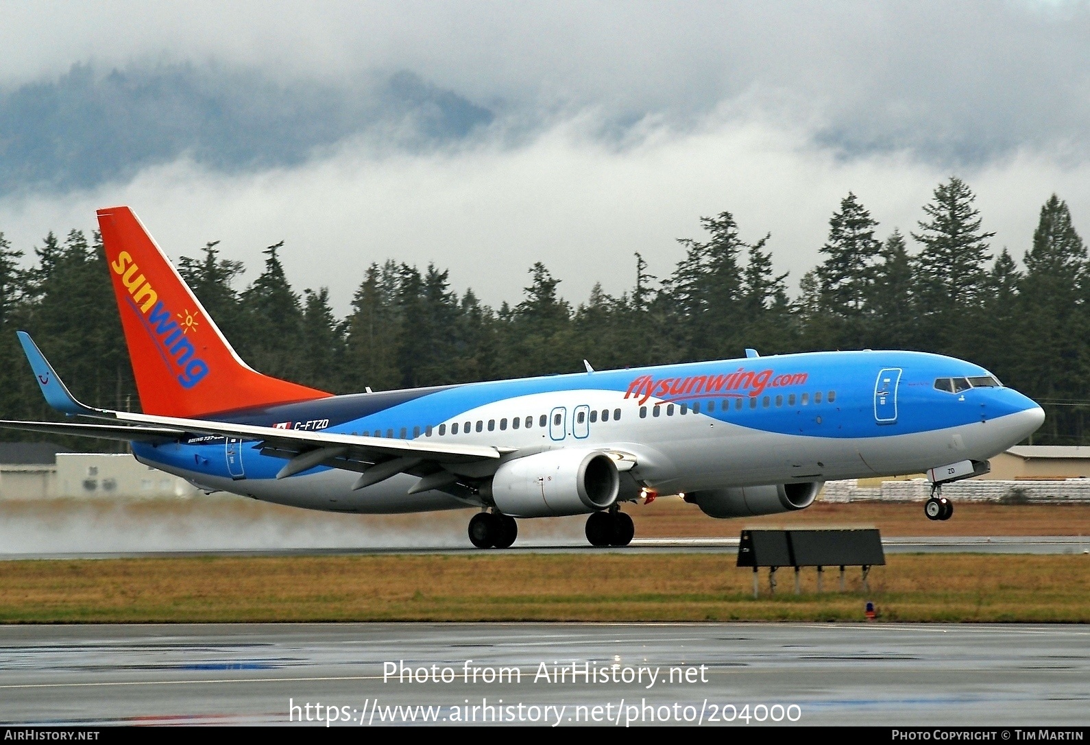 Aircraft Photo of C-FTZD | Boeing 737-8K5 | Sunwing Airlines | AirHistory.net #204000