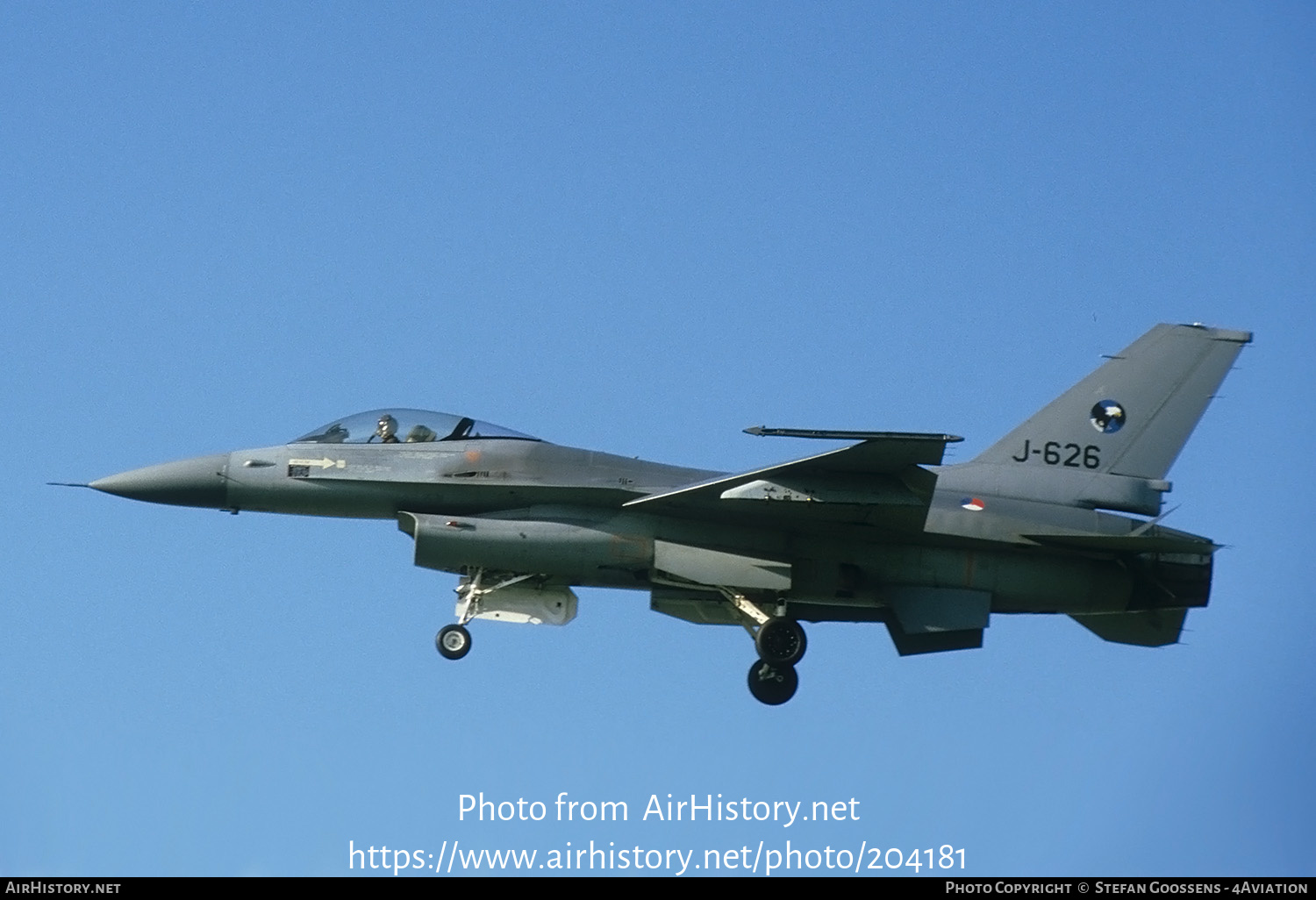 Aircraft Photo of J-626 | General Dynamics F-16A Fighting Falcon | Netherlands - Air Force | AirHistory.net #204181