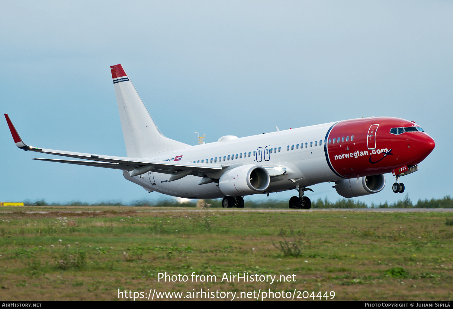 Aircraft Photo of EI-FVV | Boeing 737-8JP | Norwegian | AirHistory.net #204449