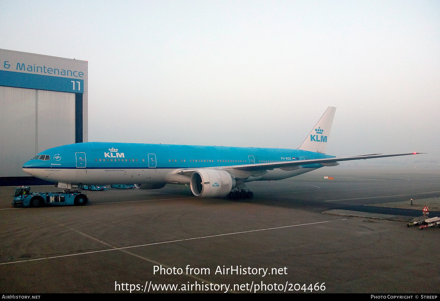 Aircraft Photo of PH-BQE | Boeing 777-206/ER | KLM - Royal Dutch Airlines | AirHistory.net #204466