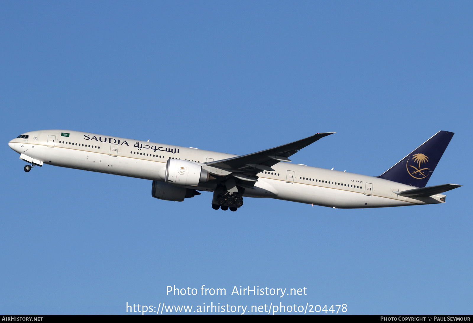 Aircraft Photo of HZ-AK25 | Boeing 777-368/ER | Saudia - Saudi Arabian Airlines | AirHistory.net #204478