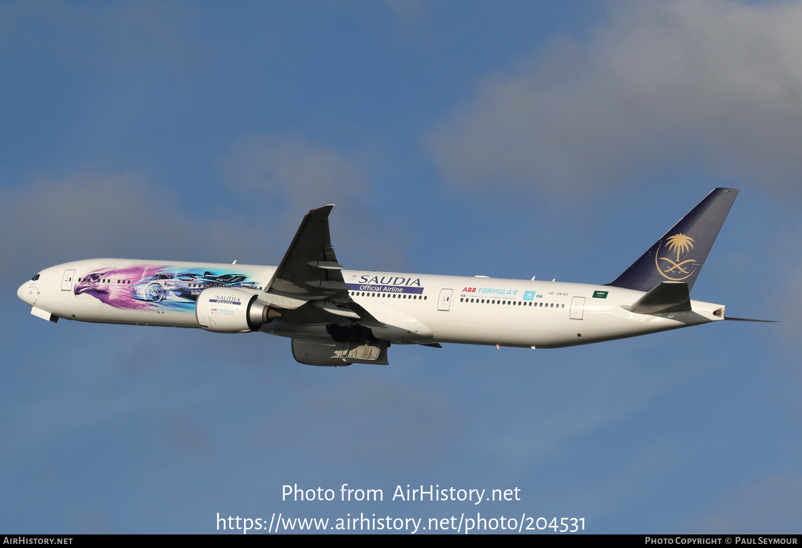 Aircraft Photo of HZ-AK43 | Boeing 777-300/ER | Saudia - Saudi Arabian Airlines | AirHistory.net #204531