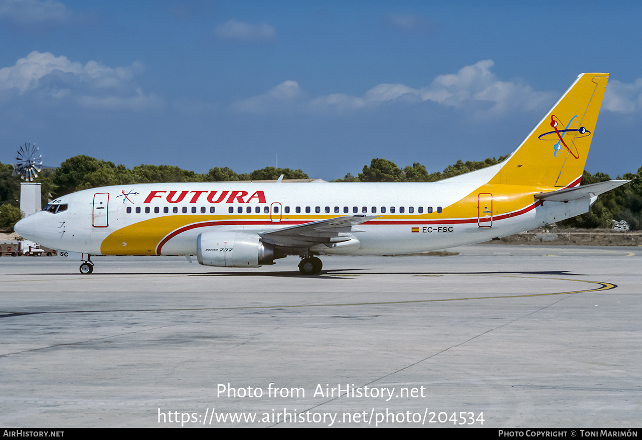 Aircraft Photo of EC-FSC | Boeing 737-348 | Futura International Airways | AirHistory.net #204534