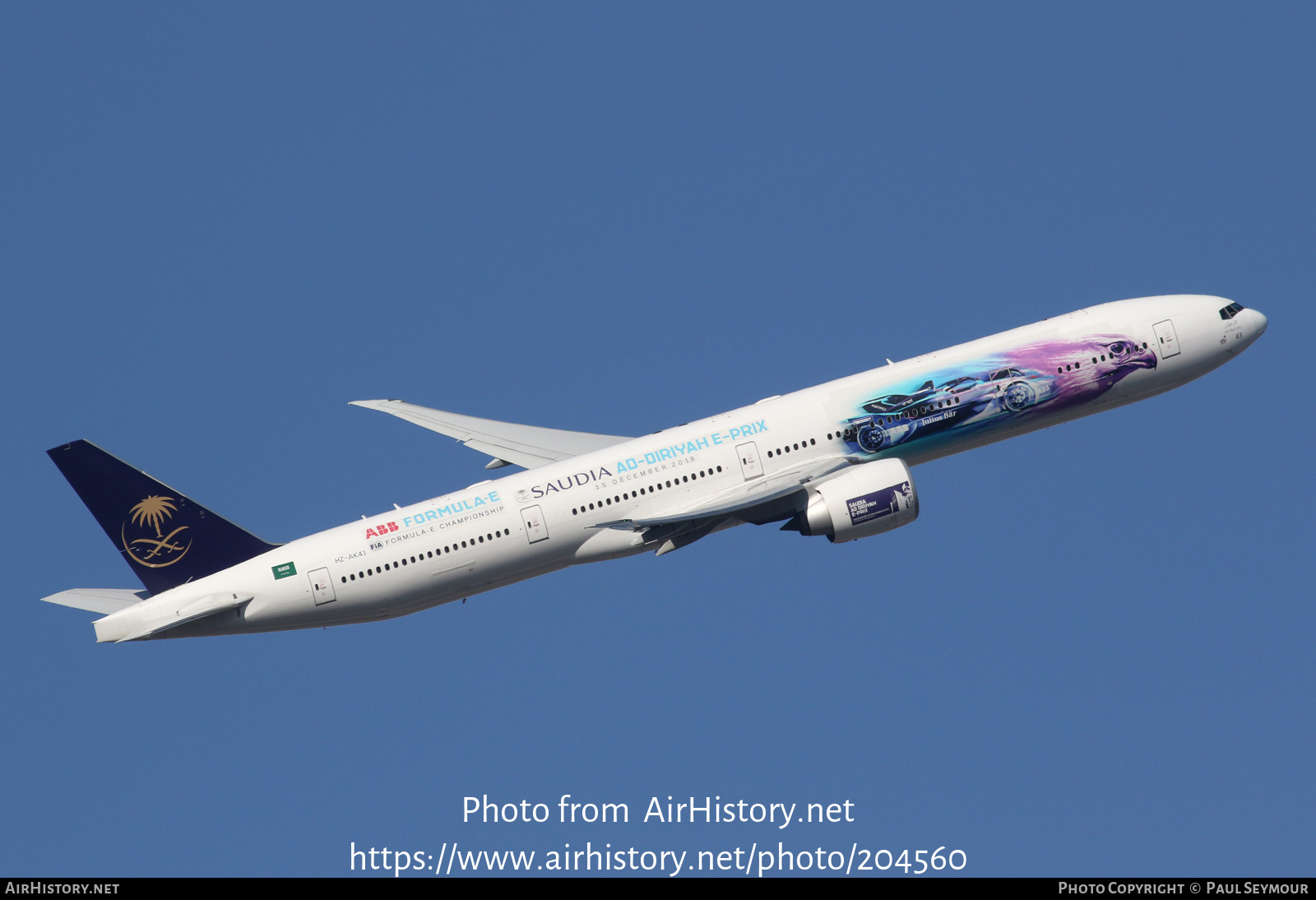 Aircraft Photo of HZ-AK43 | Boeing 777-300/ER | Saudia - Saudi Arabian Airlines | AirHistory.net #204560