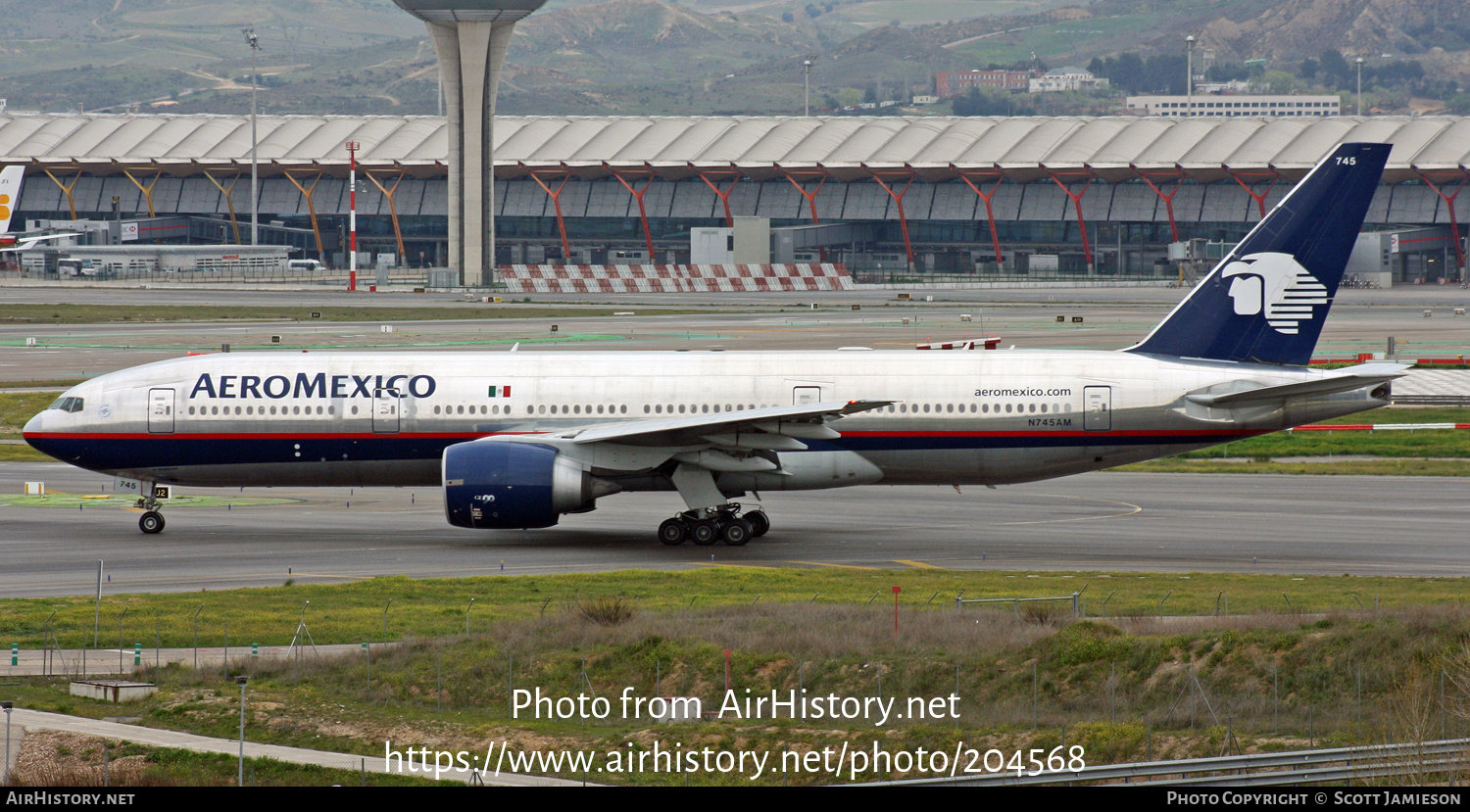 Aircraft Photo of N745AM | Boeing 777-2Q8/ER | AeroMéxico | AirHistory.net #204568